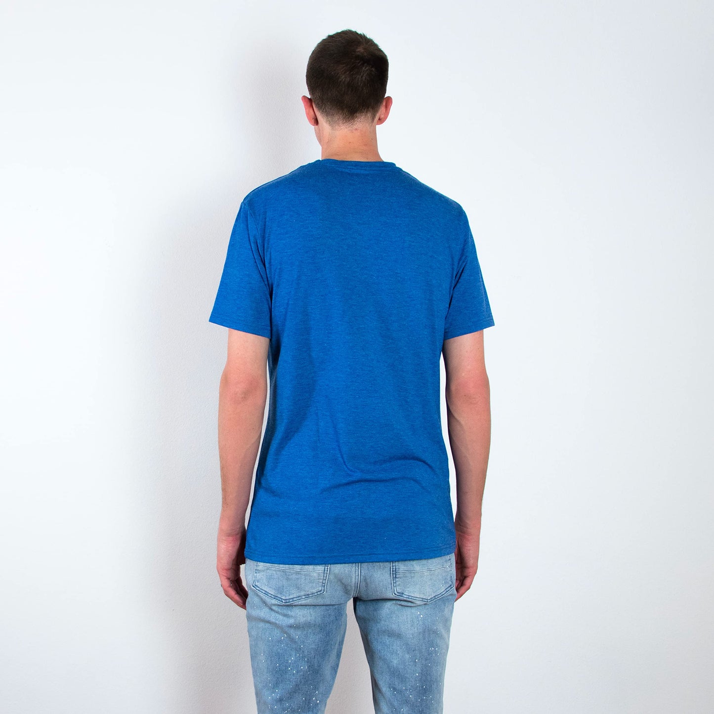 TallSlim Men's Tall Slim-Fit Short Sleeve Crewneck T-Shirt - Extra Long, Slim Fit, Preshrunk Easy Care, Royal Blue, Medium