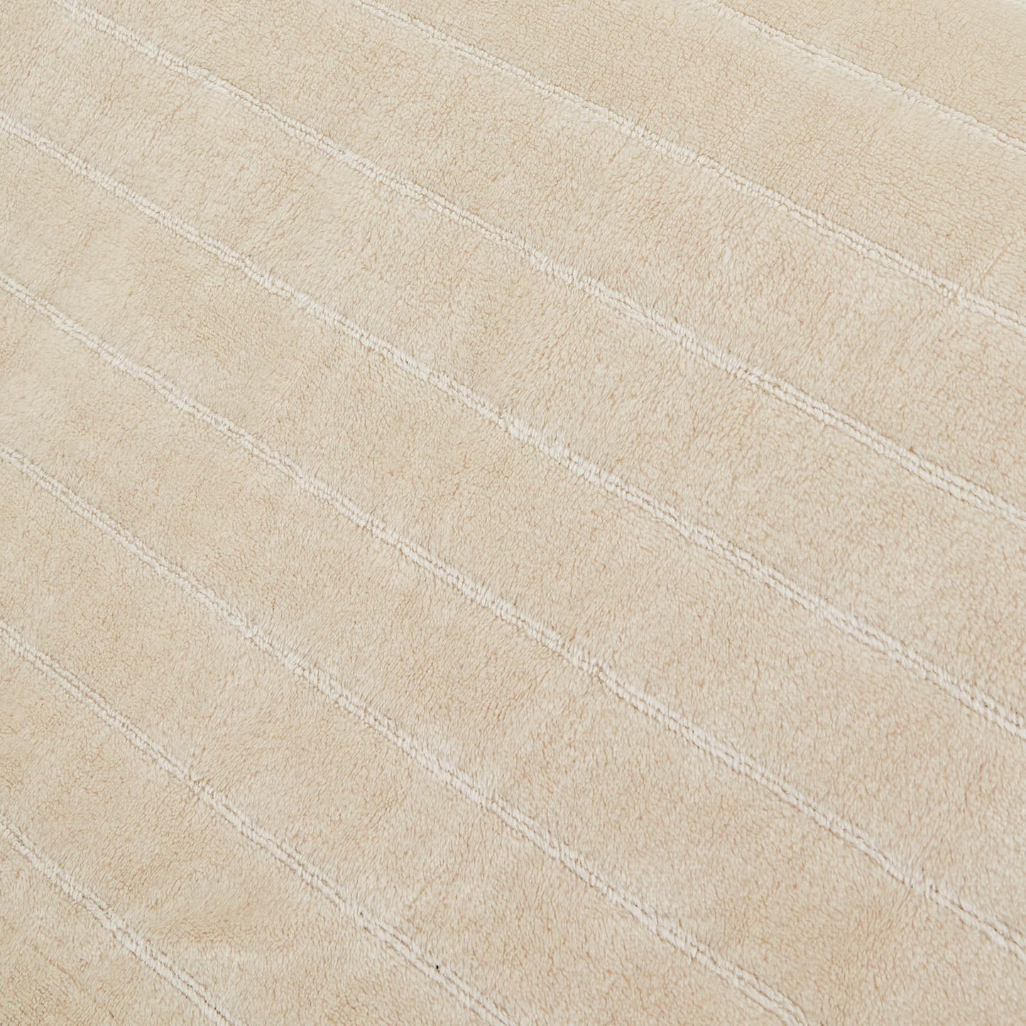 Serenhom Extra Large 120x120 Inch Giant Soft Cozy Fleece Blanket, Huge Oversized Seamless King 3D Jacquard Decorative California King Blanket for Bed, Couch, Travel - Striped Khaki