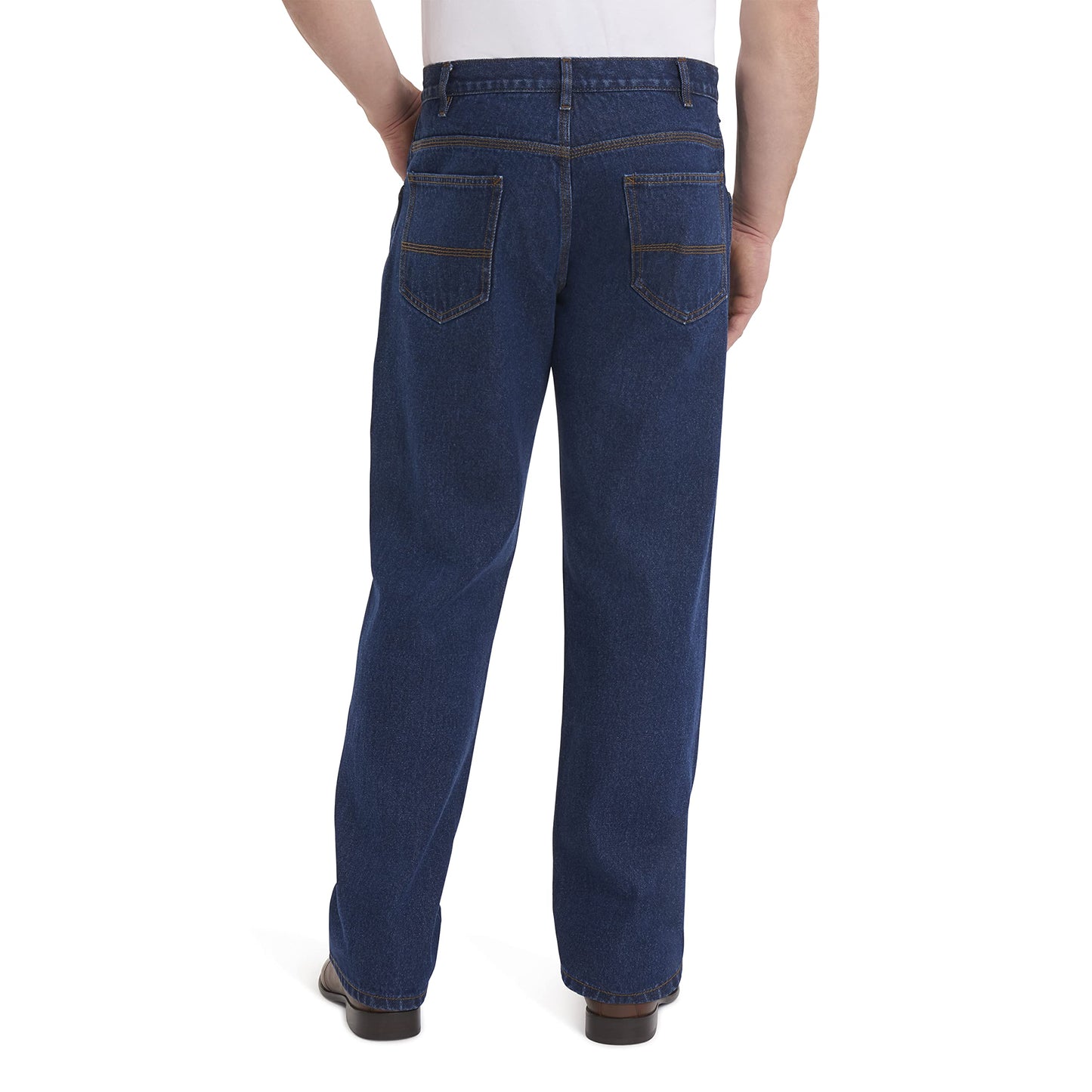 Rivets Supply & Company Men's Workwear Rugged Straight Fit, Rinse Wash, 34W x 36L