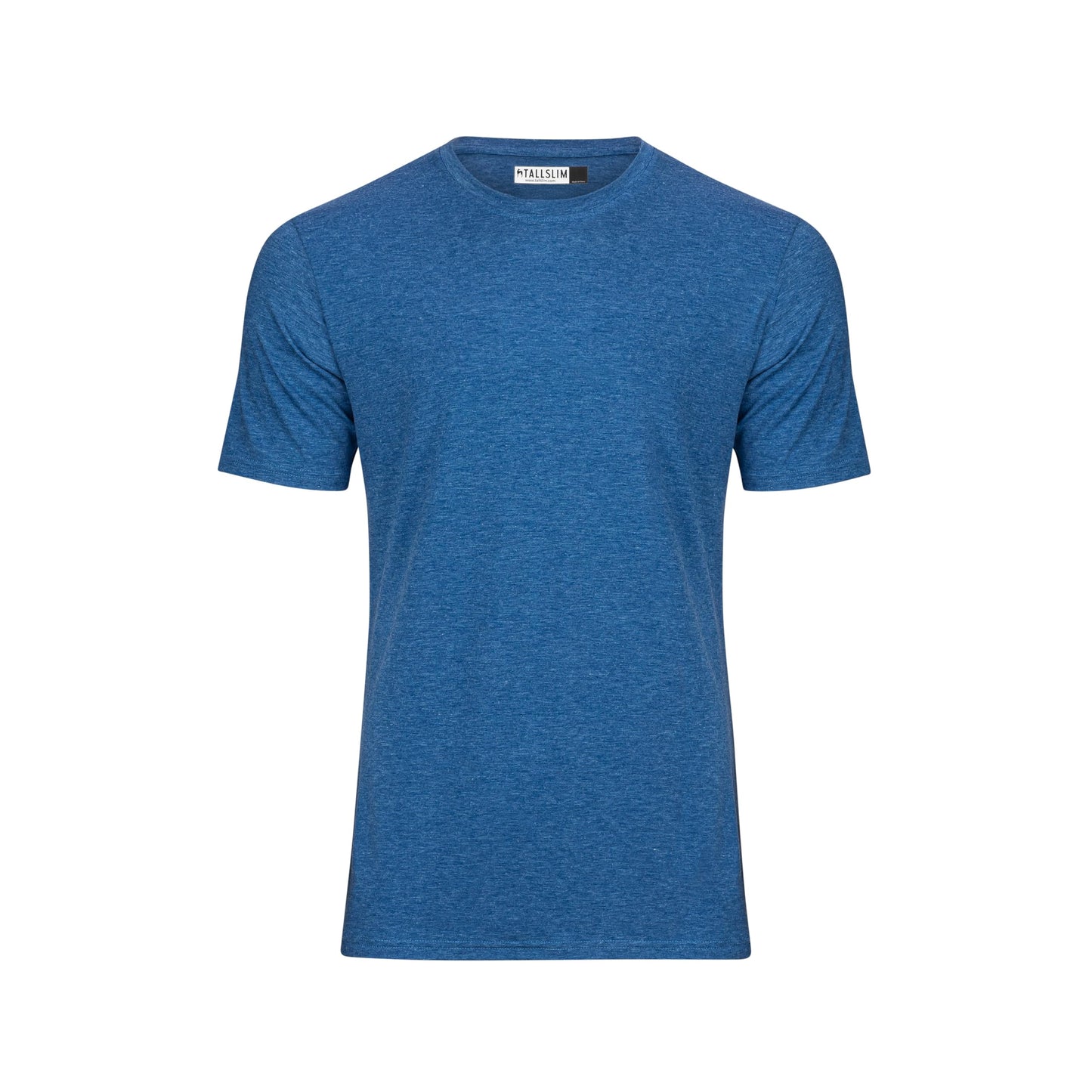 TallSlim Men's Tall Slim-Fit Short Sleeve Crewneck T-Shirt - Extra Long, Slim Fit, Preshrunk Easy Care, Royal Blue, Large