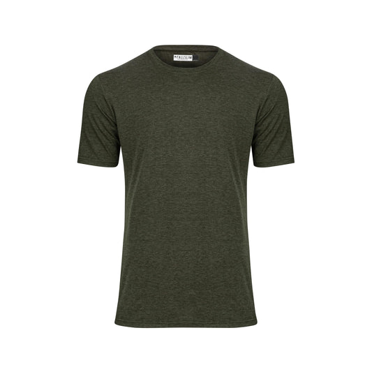TallSlim Men's Tall Slim-Fit Short Sleeve Crewneck T-Shirt - Extra Long, Slim Fit, Preshrunk Easy Care, Olive, Large