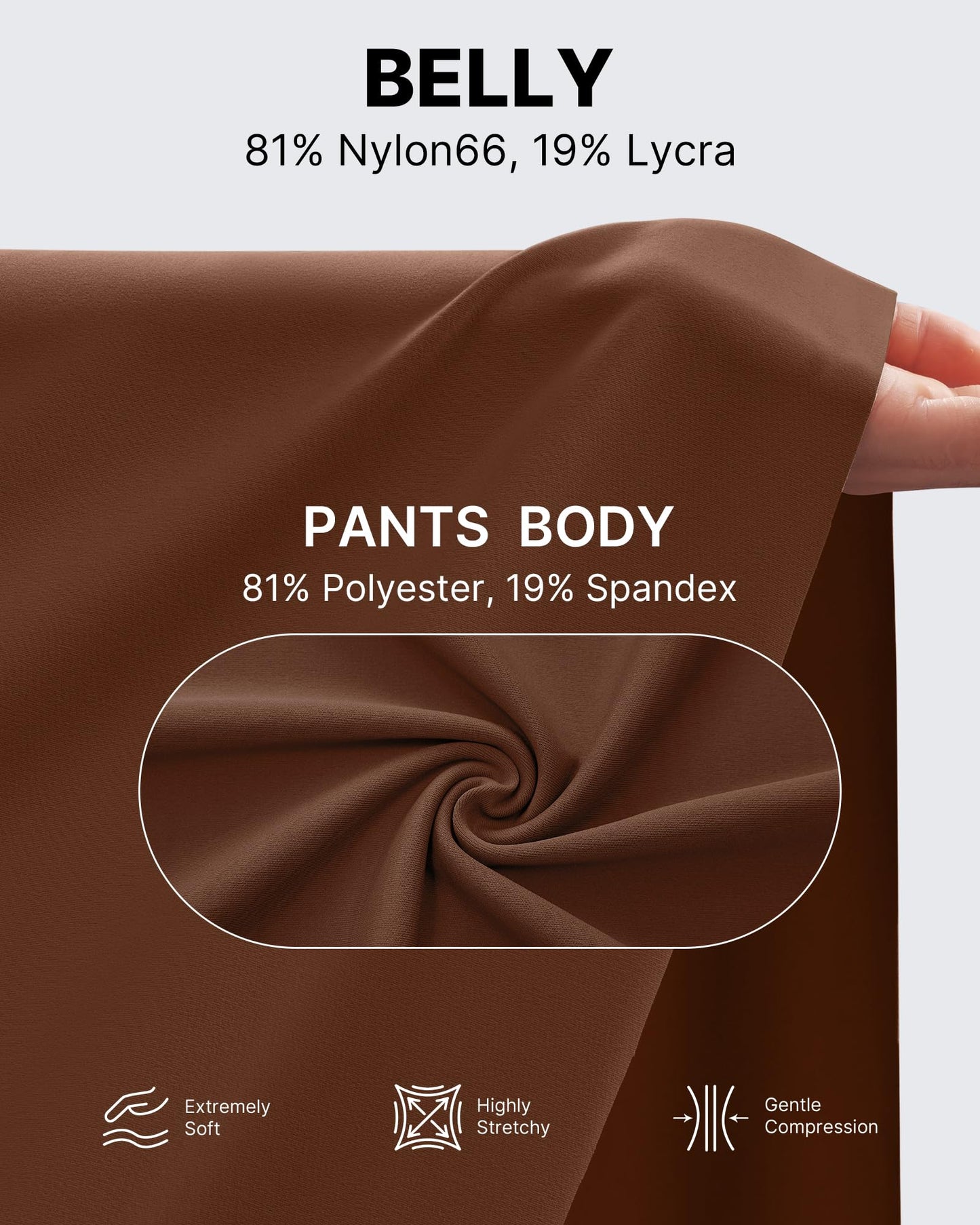 G4Free Pregnancy Pants for Women Maternity Clothes High Waist Yoga Pants with Pockets Stretchy Dress Work Trousers (Dark Coffee,XS,32")