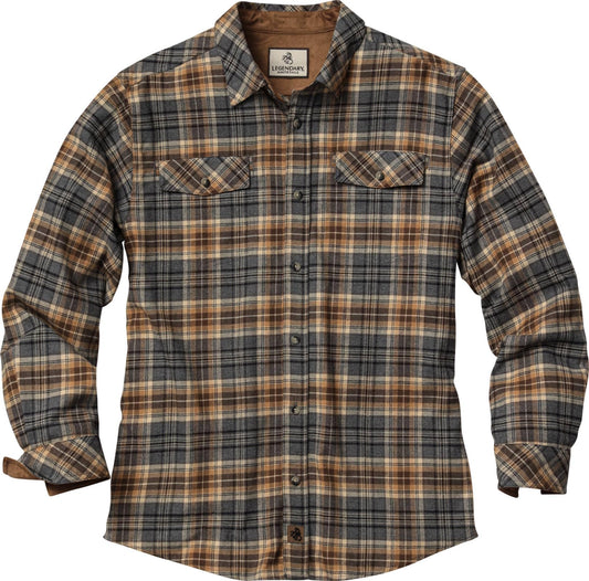 Legendary Whitetails Mens Flannel Shirt Long Sleeve Button Down Relaxed Fit, Huntmaster Plaid, LT