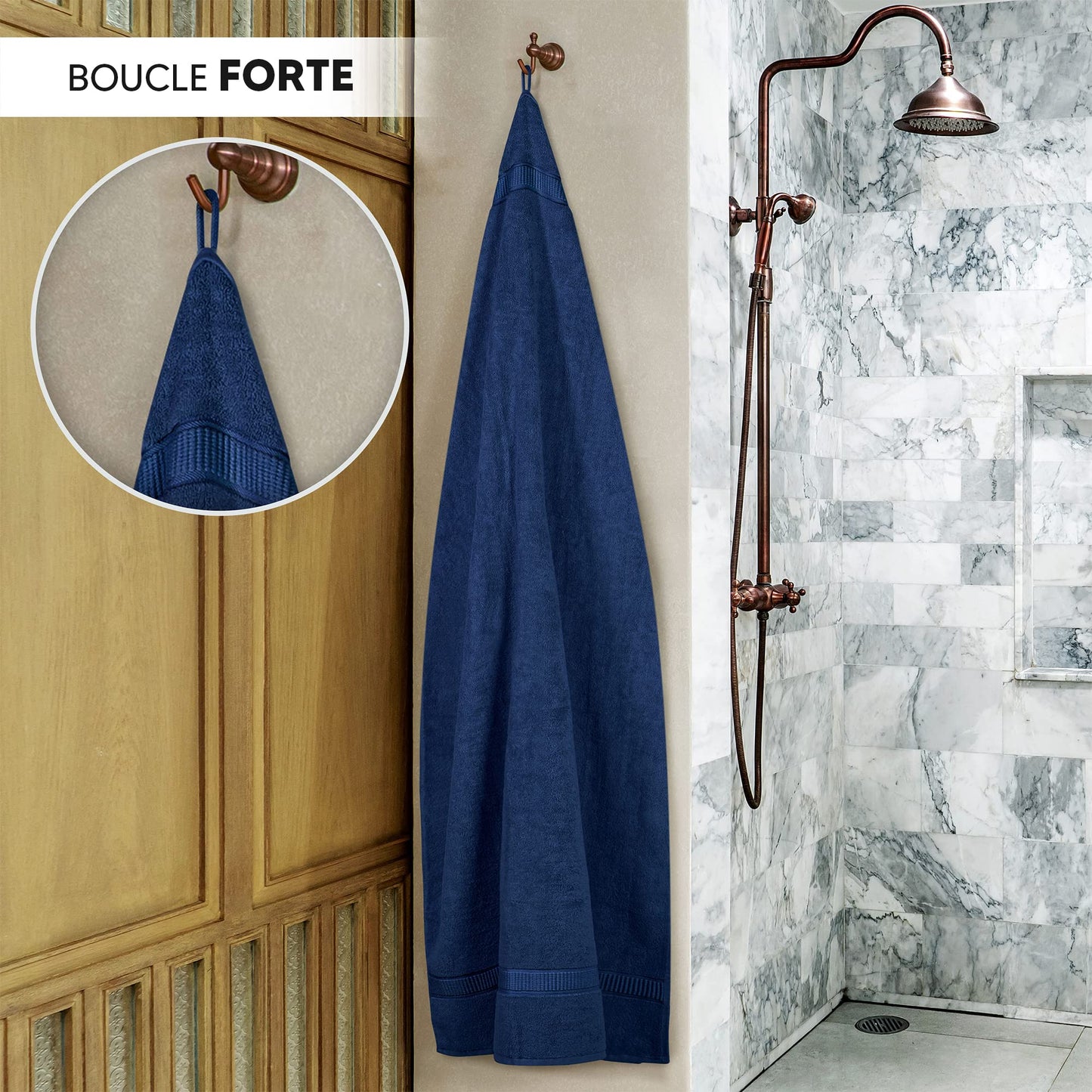 Utopia Towels Luxurious Jumbo Bath Sheet 2 Piece, 600 GSM, 35 by 70 Inches, 100% Ring Spun Cotton, Highly Absorbent and Quick Dry Extra Large Bath Towel, Super Soft Towel, Navy