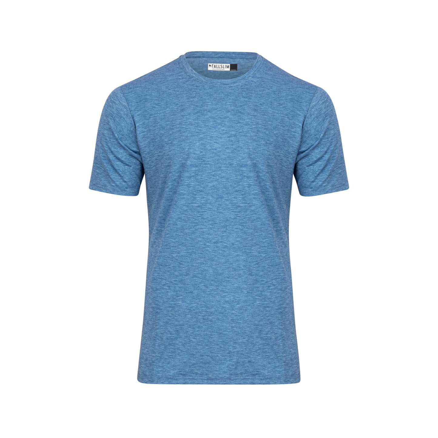 TallSlim Men's Tall Slim-Fit Short Sleeve Crewneck T-Shirt - Extra Long, Slim Fit, Preshrunk Easy Care, Blue, Medium