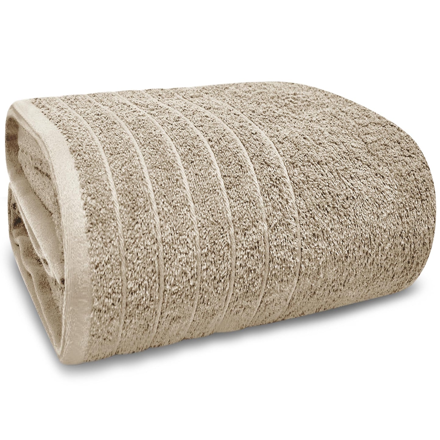 Tens Towels Pack of 1 Jumbo Bath Sheet 40 x 80 Inches, Extra Large & Light Weight, Quicker to Dry, 100% Cotton, Super Soft & Absorbent, Perfect to Wrap Yourself in, Beige