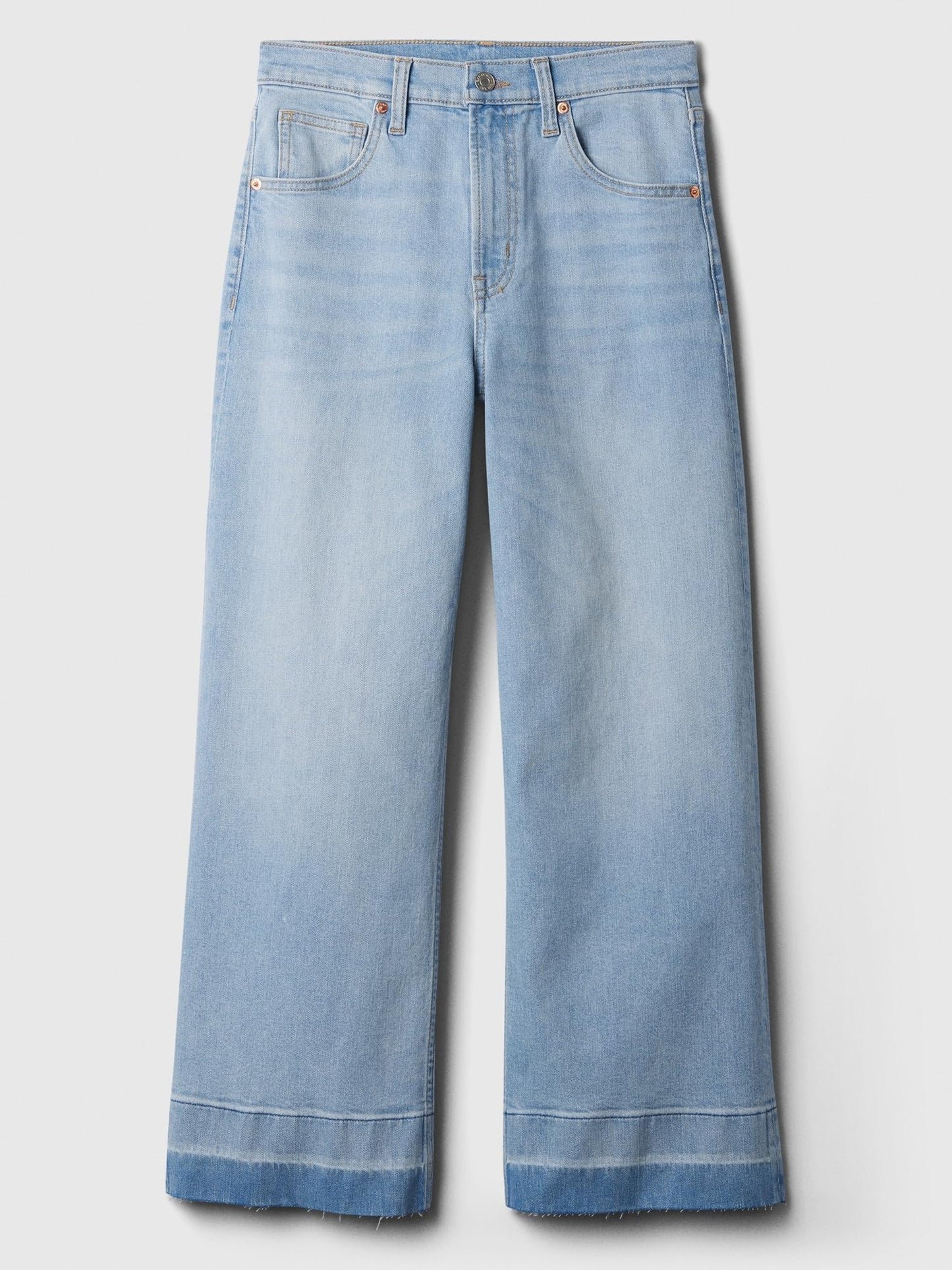 GAP Womens High Rise Wide Leg Jeans Light Wash Maize 26