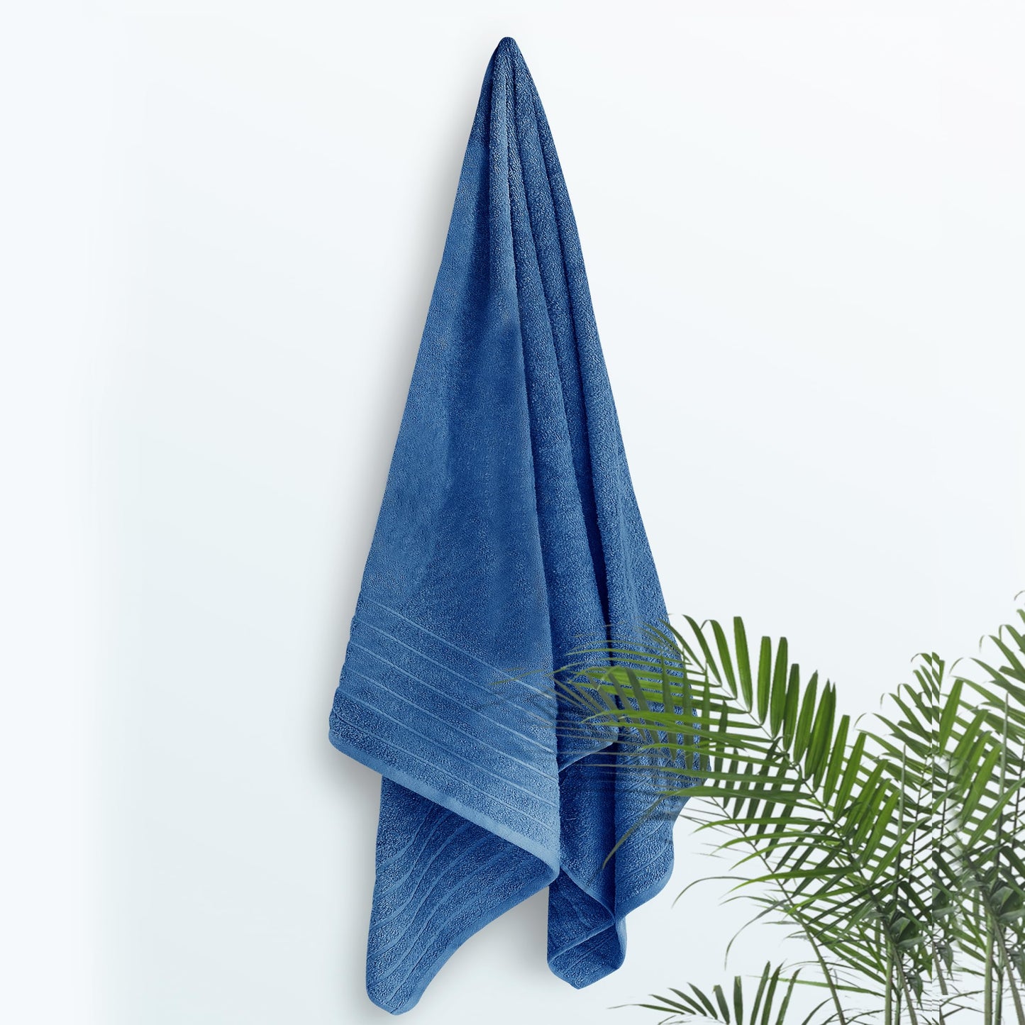Tens Towels Pack of 1 Jumbo Bath Sheet 40 x 80 Inches, Extra Large & Light Weight, Quicker to Dry, 100% Cotton, Super Soft & Absorbent, Perfect to Wrap Yourself in, Blue