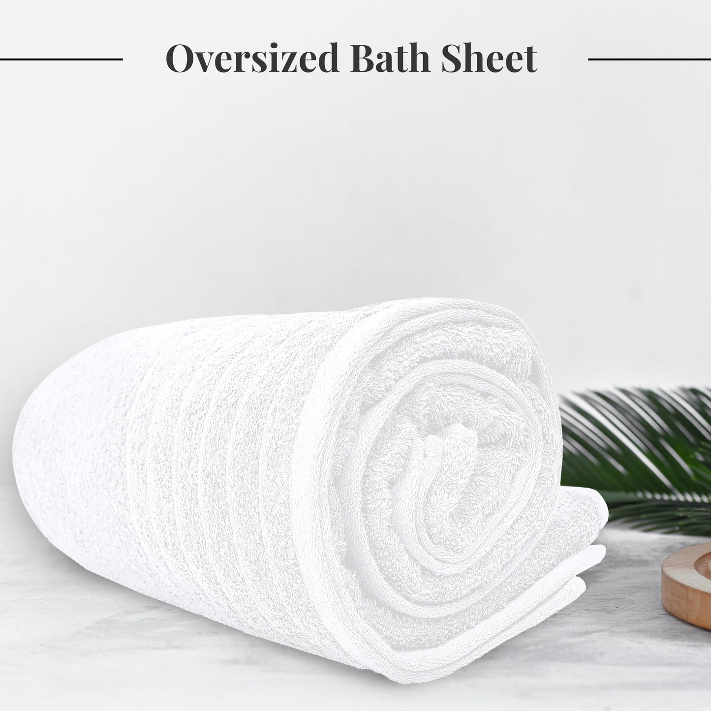 Tens Towels Pack of 1 Jumbo Bath Sheet 40 x 80 Inches, Extra Large & Light Weight, Quicker to Dry, 100% Cotton, Super Soft & Absorbent, Perfect to Wrap Yourself in, White