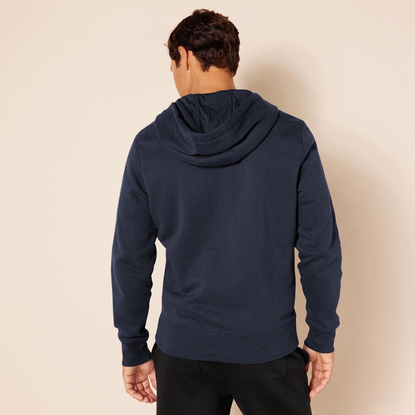 Amazon Essentials Men's Full-Zip Fleece Hoodie (Available in Big & Tall), Navy, 3X-Large Tall