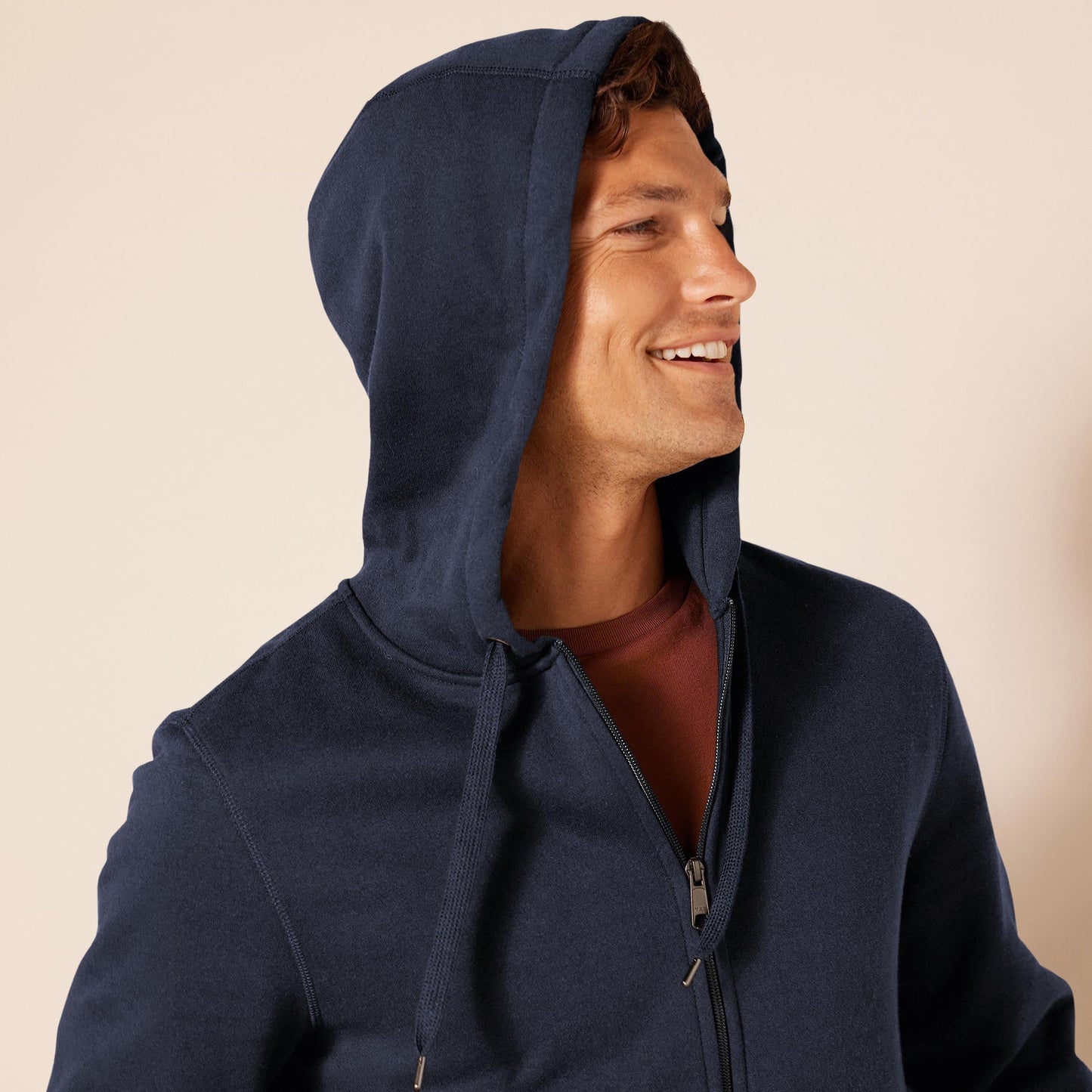Amazon Essentials Men's Full-Zip Fleece Hoodie (Available in Big & Tall), Navy, 4X-Large Big Tall