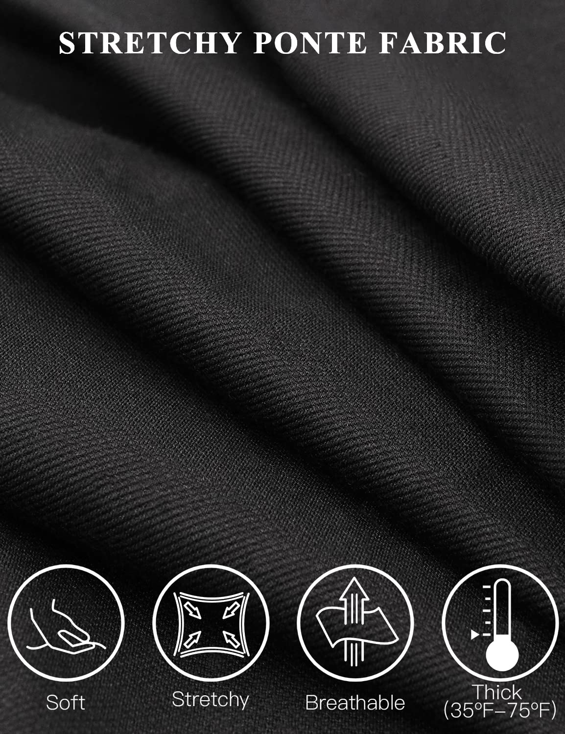 Tapata Women's 28''/30''/32''/34'' Stretchy Bootcut Dress Pants with Pockets Tall, Petite, Regular for Office Work Business 34", Black, M