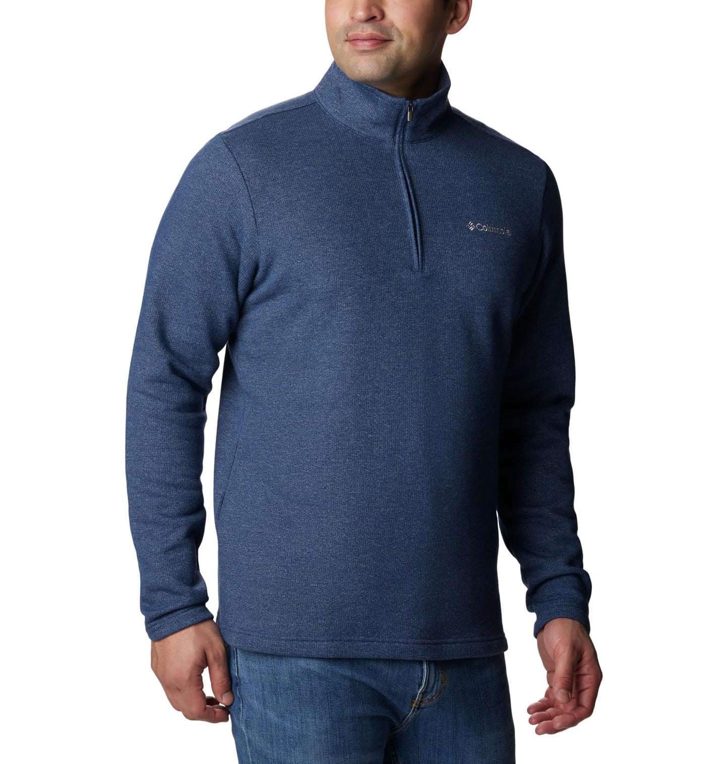 Columbia Men's Great Hart Mountain III Half Zip, Dark Mountain Heather, Large Tall