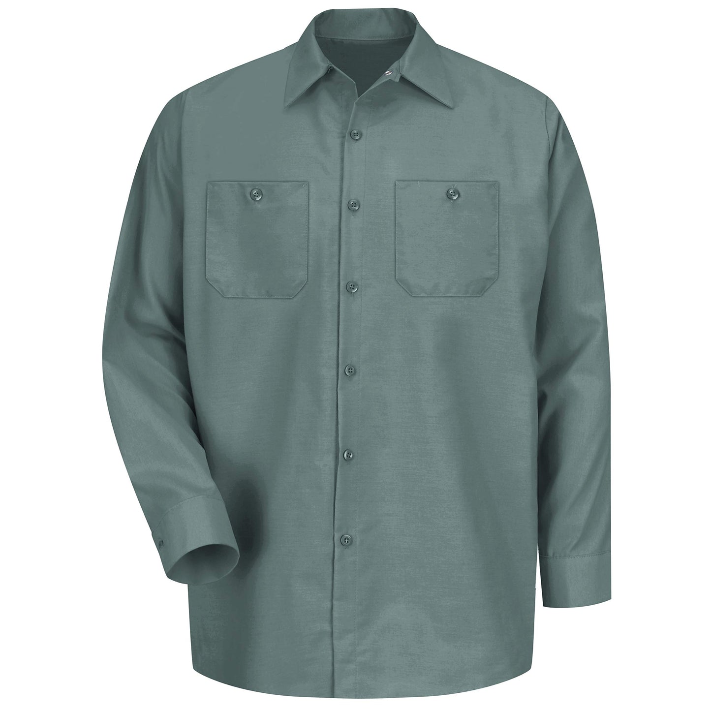 Red Kap Men's Size Industrial Work Shirt, Regular Fit, Long Sleeve, Light Green, X-Large/Tall