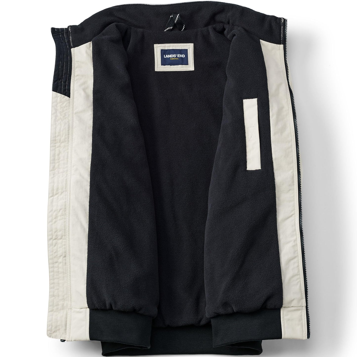 Lands' End Mens Squall Classic Bomber Jacket Soft Putty Tall Medium