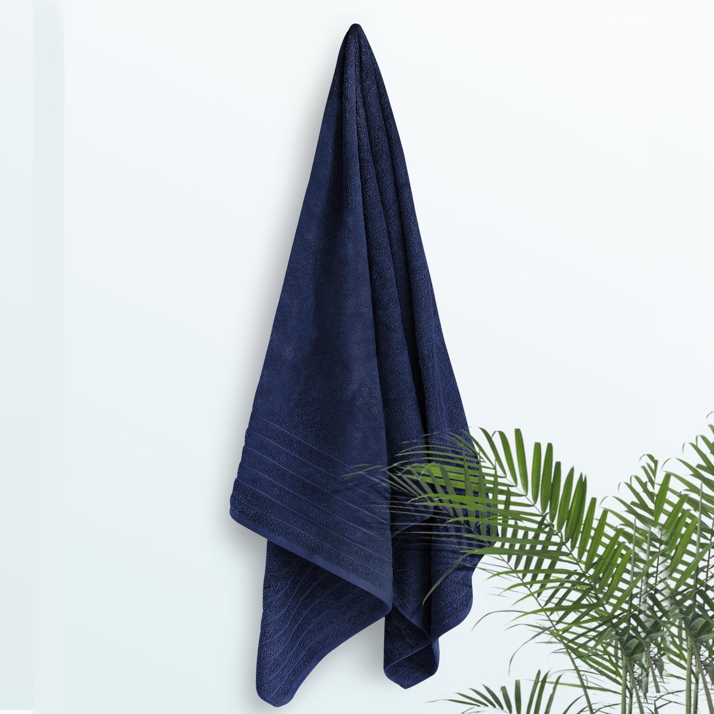 Tens Towels Pack of 1 Jumbo Bath Sheet 40 x 80 Inches, Extra Large & Light Weight, Quicker to Dry, 100% Cotton, Super Soft & Absorbent, Perfect to Wrap Yourself in, Navy