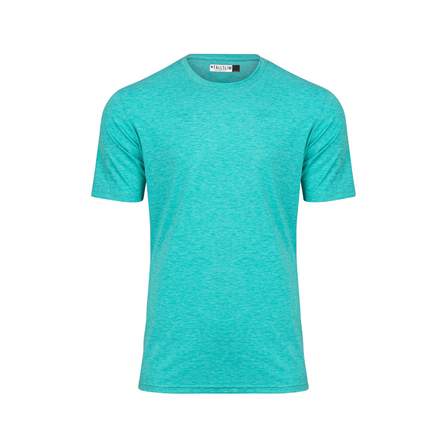 TallSlim Men's Tall Slim-Fit Short Sleeve Crewneck T-Shirt - Extra Long, Slim Fit, Preshrunk Easy Care, Aqua, Small