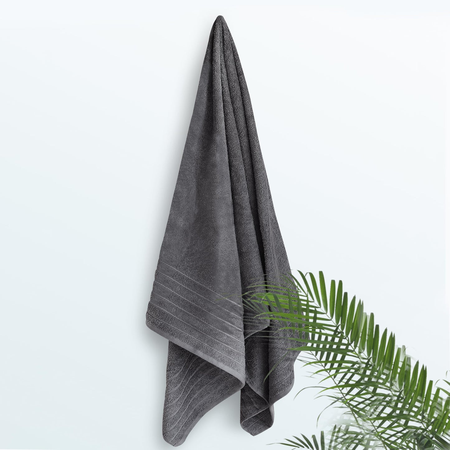 Tens Towels Pack of 1 Jumbo Bath Sheet 40 x 80 Inches, Extra Large & Light Weight, Quicker to Dry, 100% Cotton, Super Soft & Absorbent, Perfect to Wrap Yourself in, Dark Grey