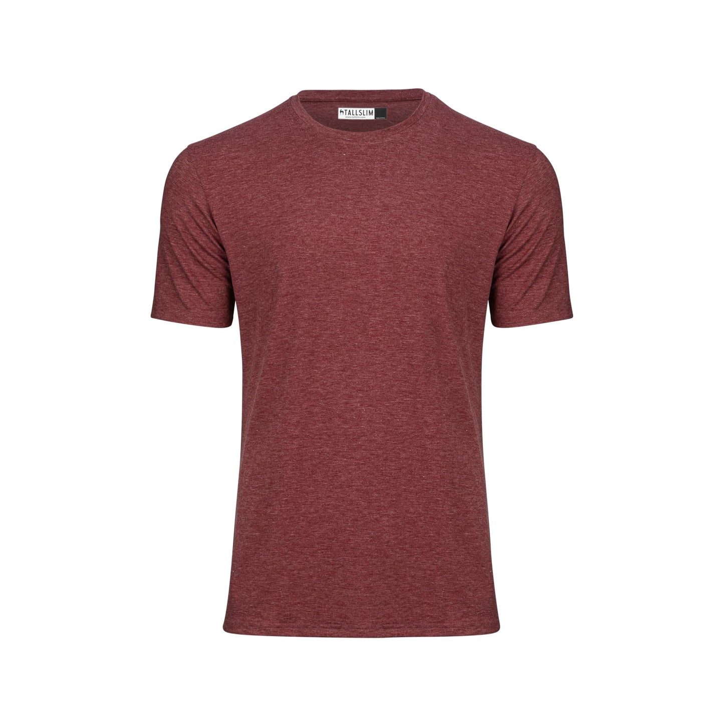 TallSlim Men's Tall Slim-Fit Short Sleeve Crewneck T-Shirt - Extra Long, Slim Fit, Preshrunk Easy Care, Red, Small