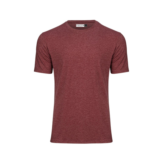 TallSlim Men's Tall Slim-Fit Short Sleeve Crewneck T-Shirt - Extra Long, Slim Fit, Preshrunk Easy Care, Red, Small
