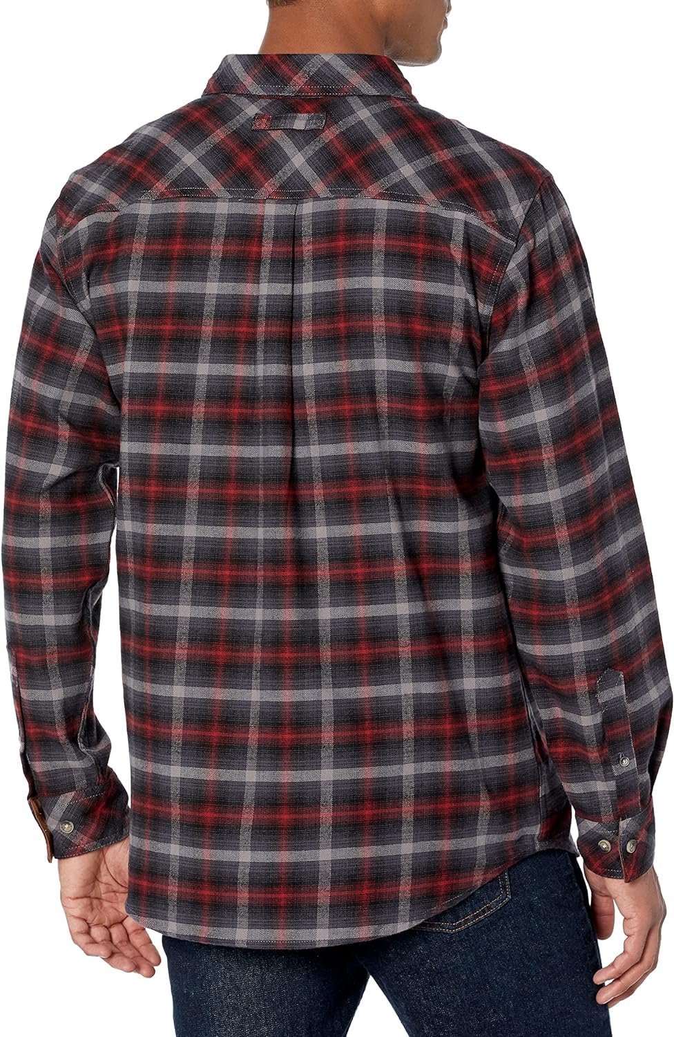 Legendary Whitetails Men's Big Flannel Shirt Long Sleeve Button Down Relaxed Fit, Banner Crimson Plaid, X-Large Tall