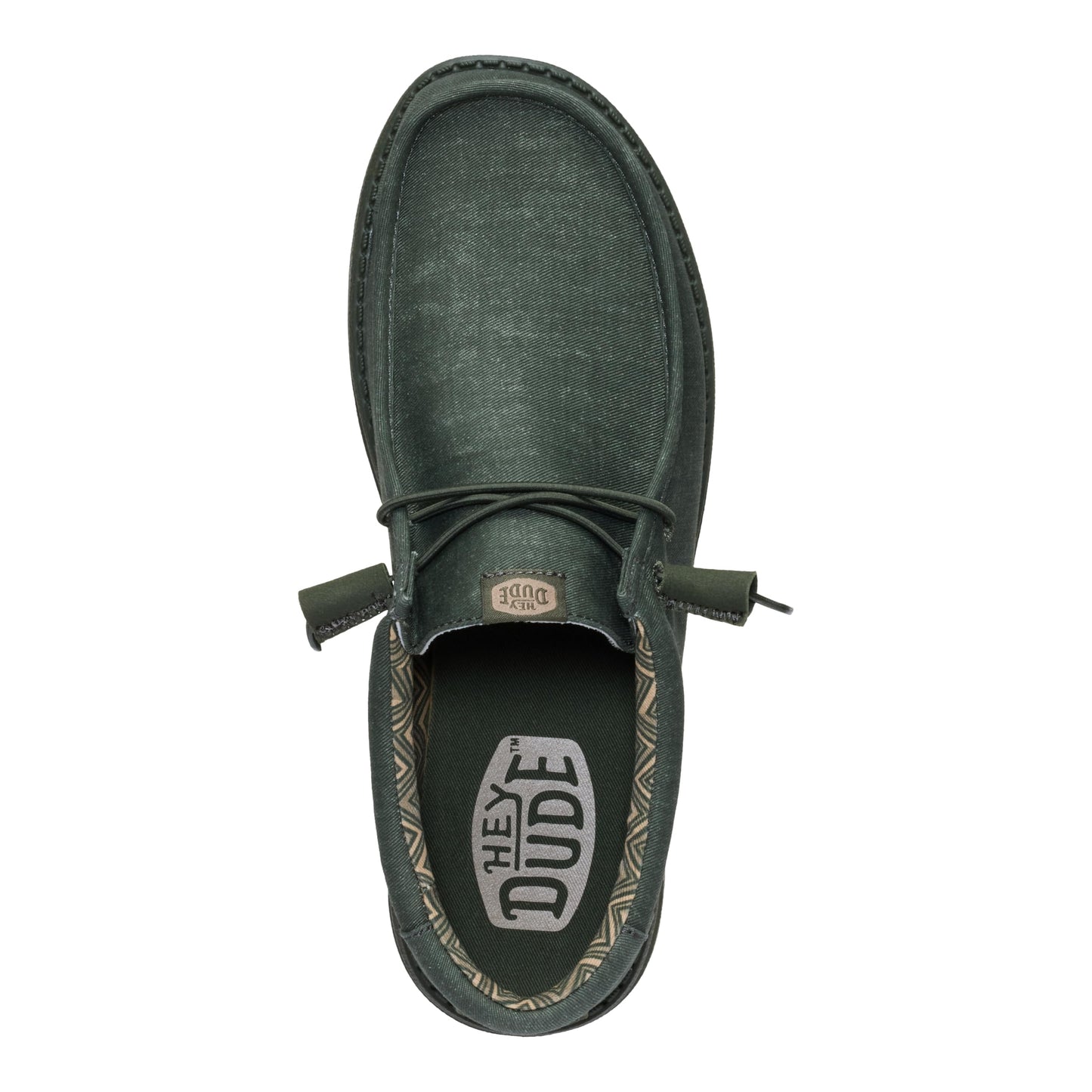 HEYDUDE Wally Stretch Canvas Deep Green Size 14, Men’s Shoes, Slip-on Loafers, Comfortable & Light-Weight