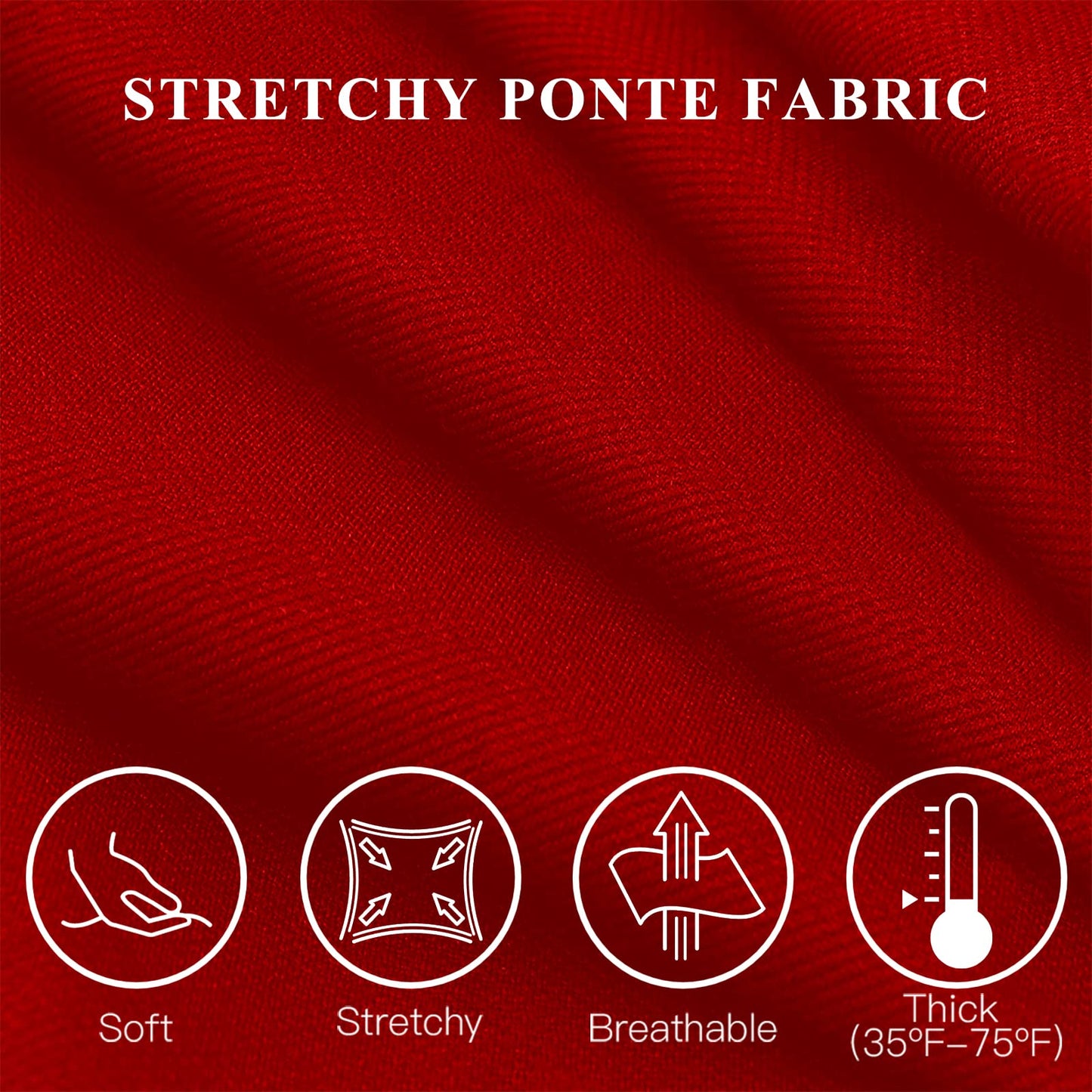 Tapata Women's 28''/30''/32''/34'' Stretchy Bootcut Dress Pants with Pockets Tall, Petite, Regular for Office Work Business 34",Red,XXL