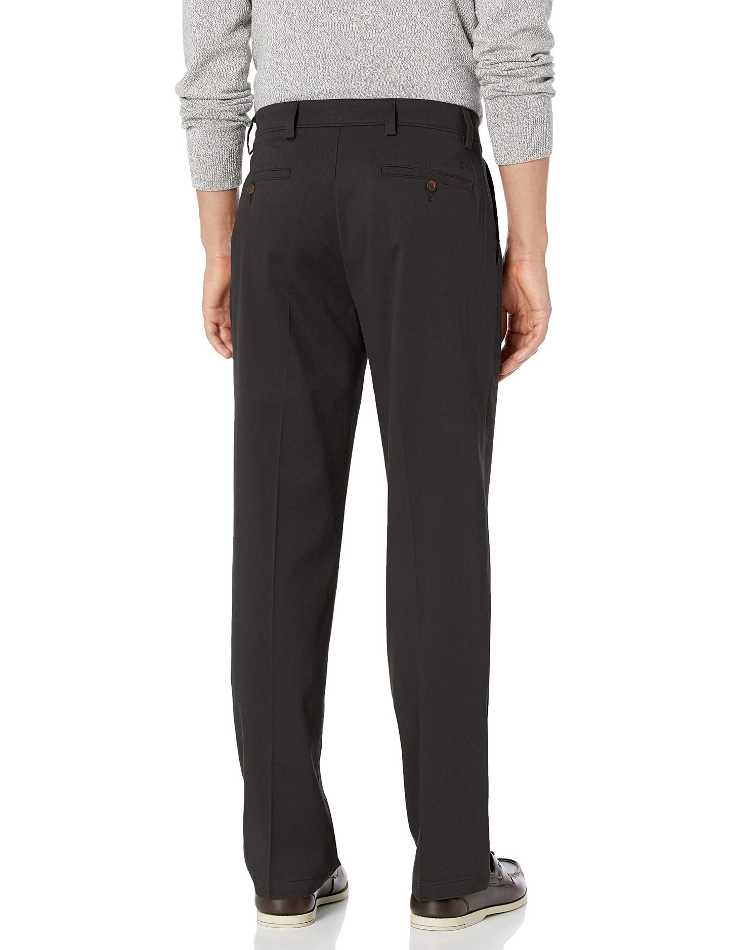 Dockers Men's Classic Fit Easy Khaki Pants (Regular and Big & Tall), Black, 42W x 36L