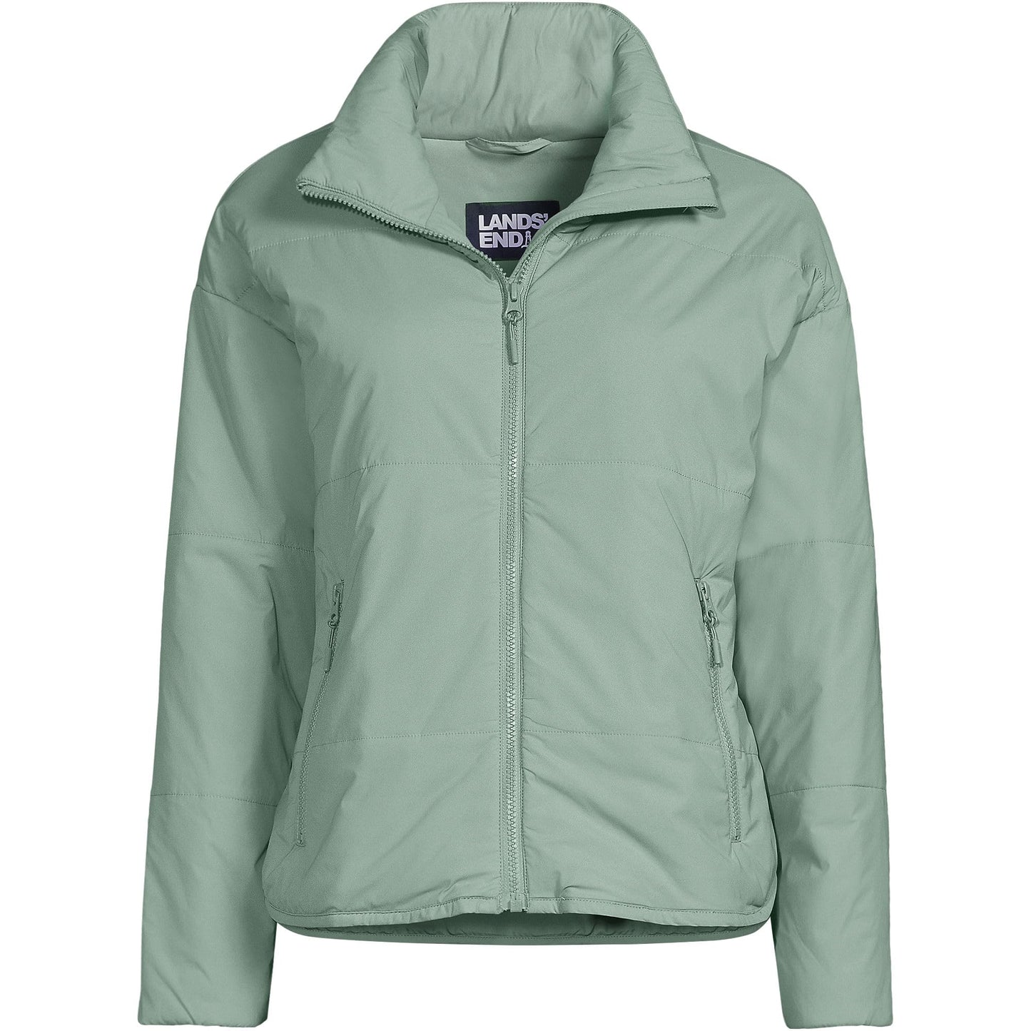 Lands' End Women's Tall WanderFree Insulated Jacket Small Lily Pad Green