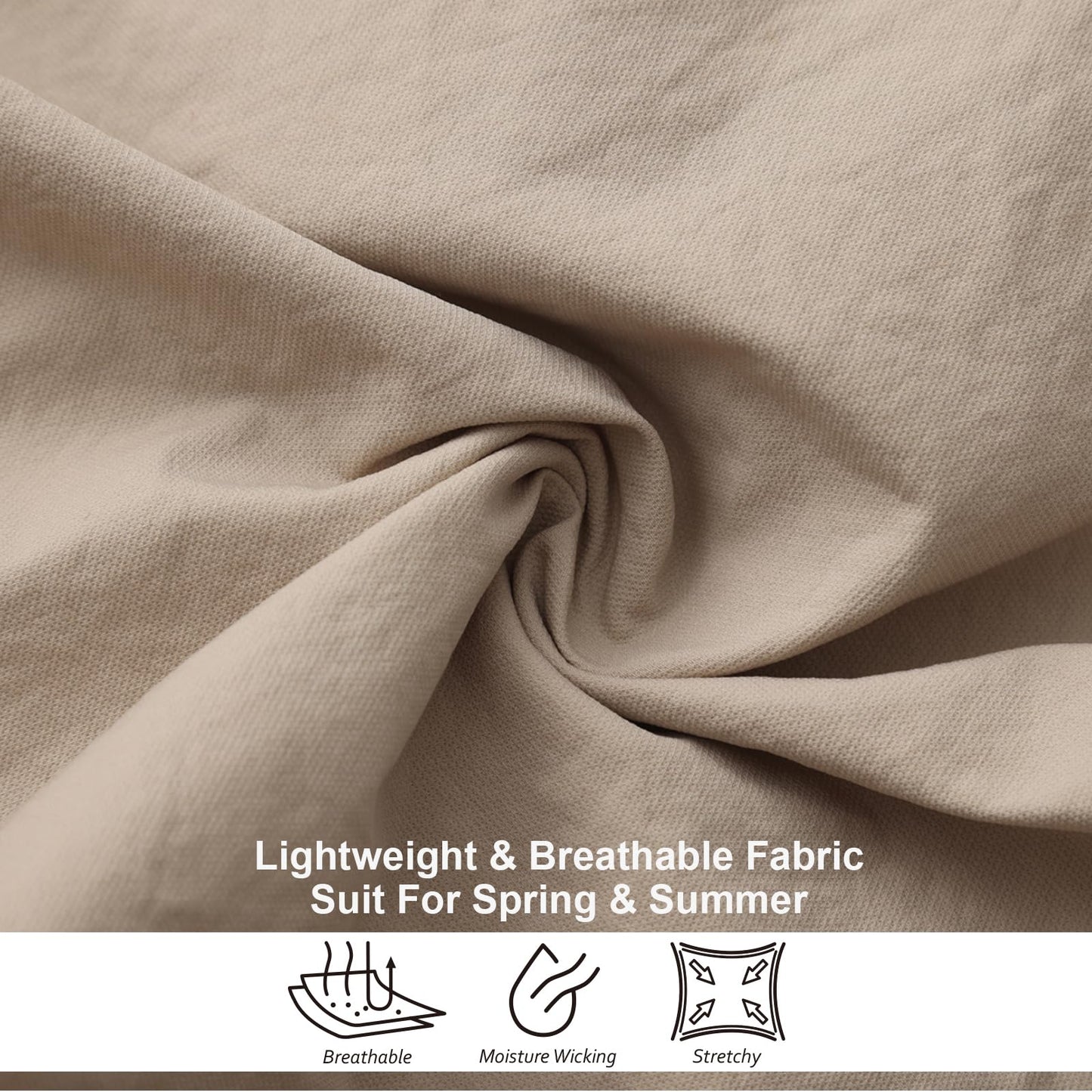 TALL MAXX Tall Men's 36"/38" Inseam Classic-Fit Casual Chino Pants Khaki