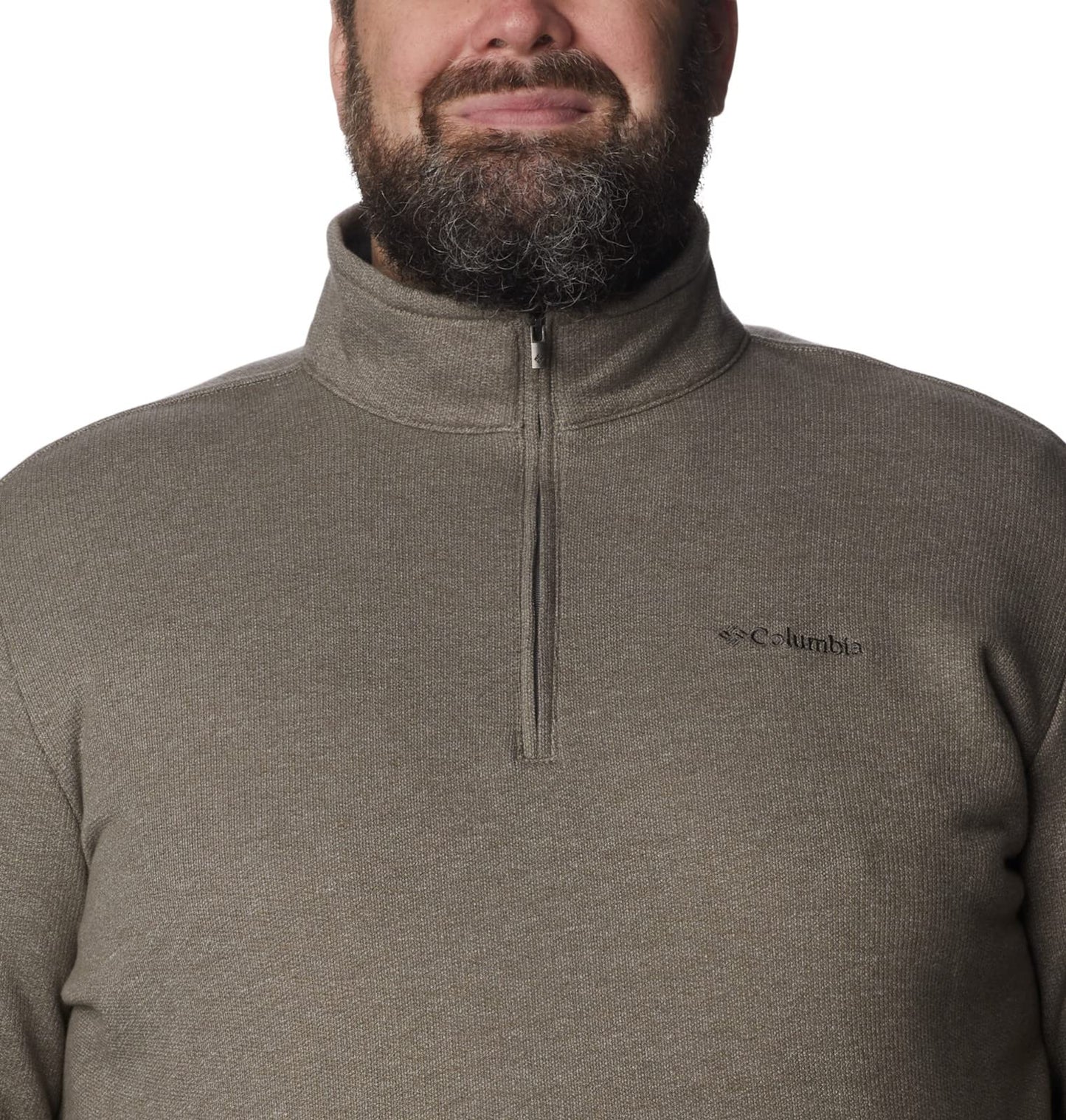 Columbia Men's Great Hart Mountain III Half Zip, Boulder Heather, 5X Tall