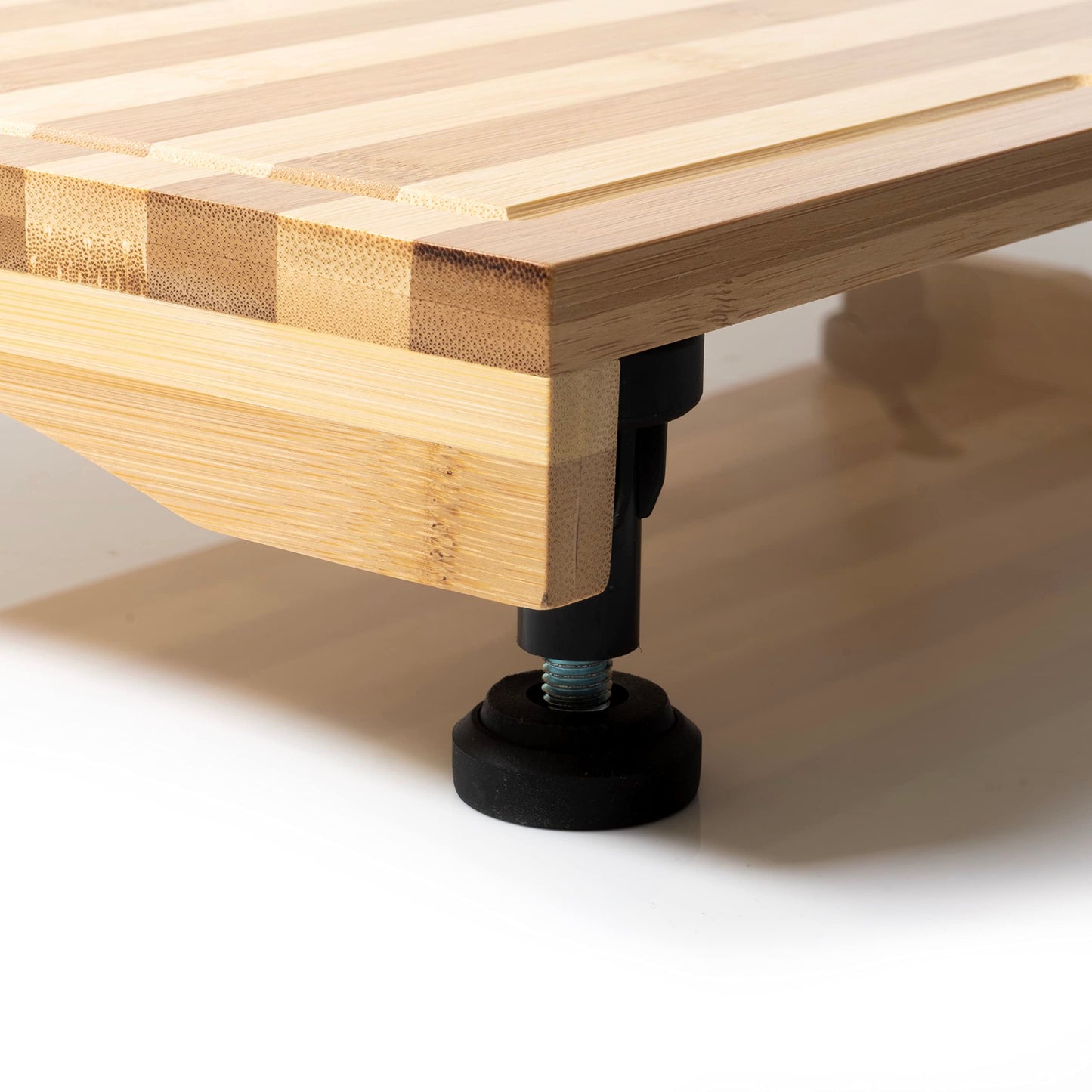 Bamboo Cutting Board with Adjustable Legs - Butcher Block with Juice Grooves