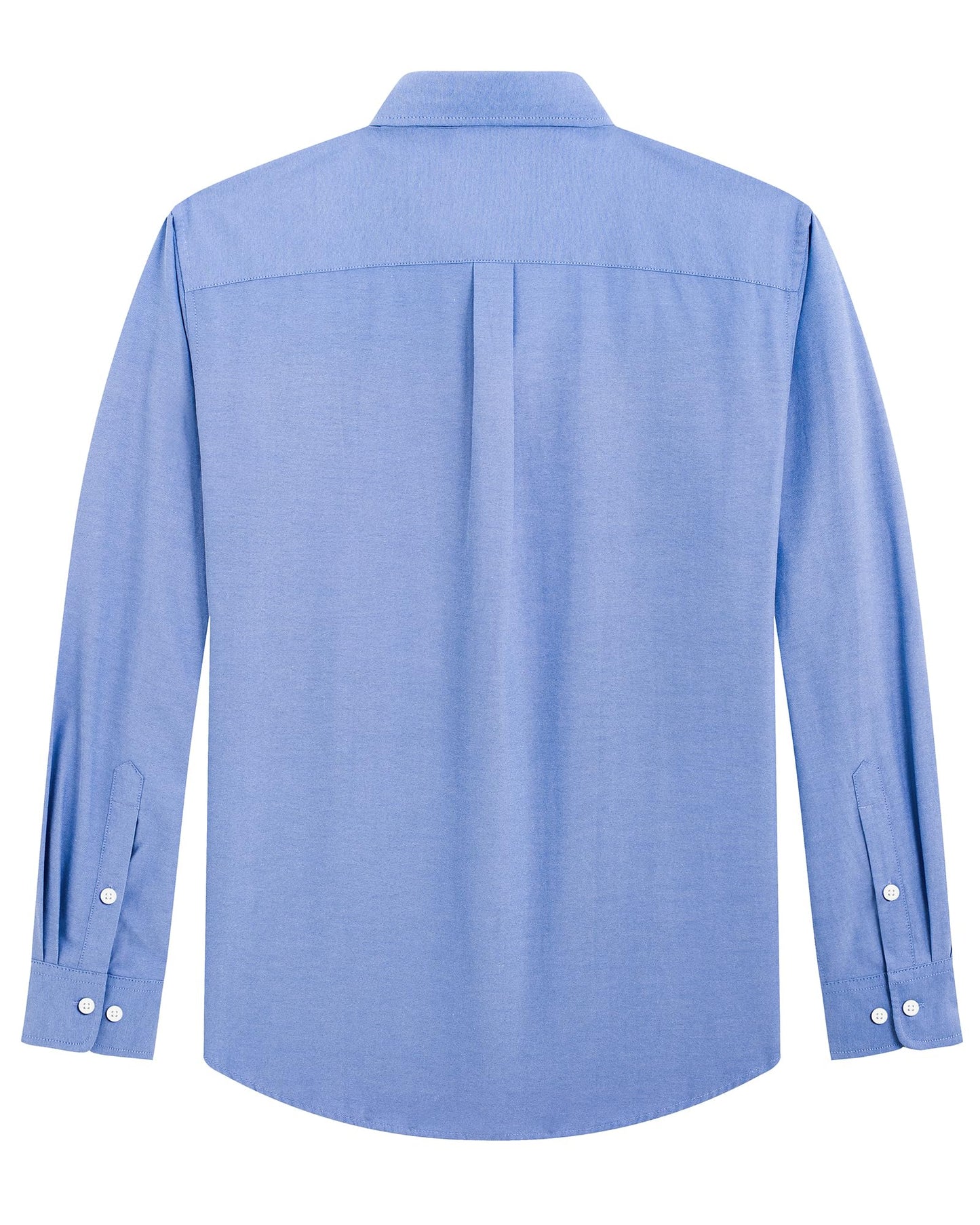 J.VER Men's Oxford Dress Shirts Soft Cotton Long Sleeve Shirt Business Casual Button Down Shirts with Pocket Blue 2XL-Tall