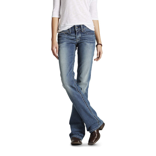 Ariat R.E.A.L. Mid Rise Boot Cut Jeans - Women's Denim