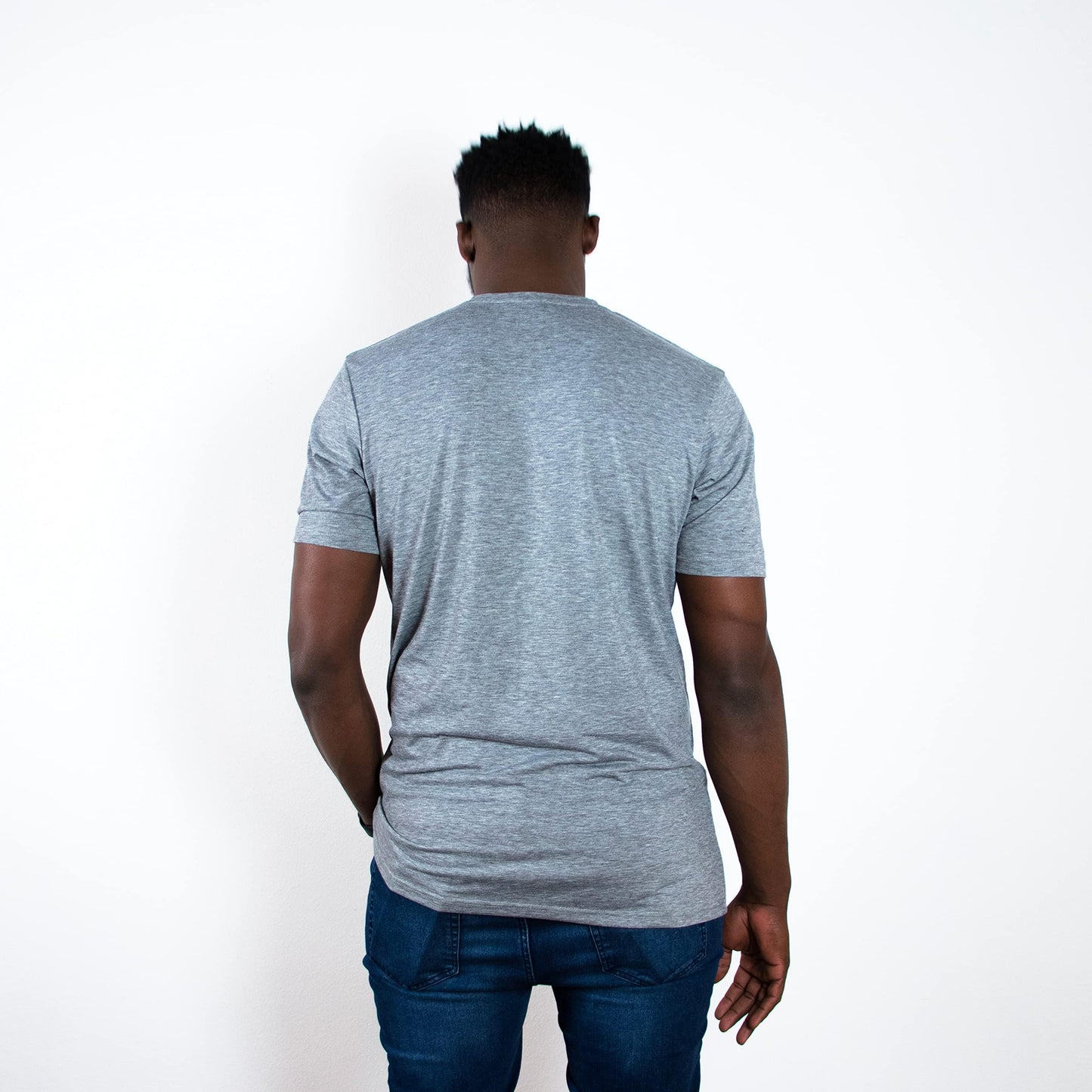 TallSlim Men's Tall Slim-Fit Short Sleeve Crewneck T-Shirt - Extra Long, Slim Fit, Preshrunk Easy Care, Light Grey, Medium