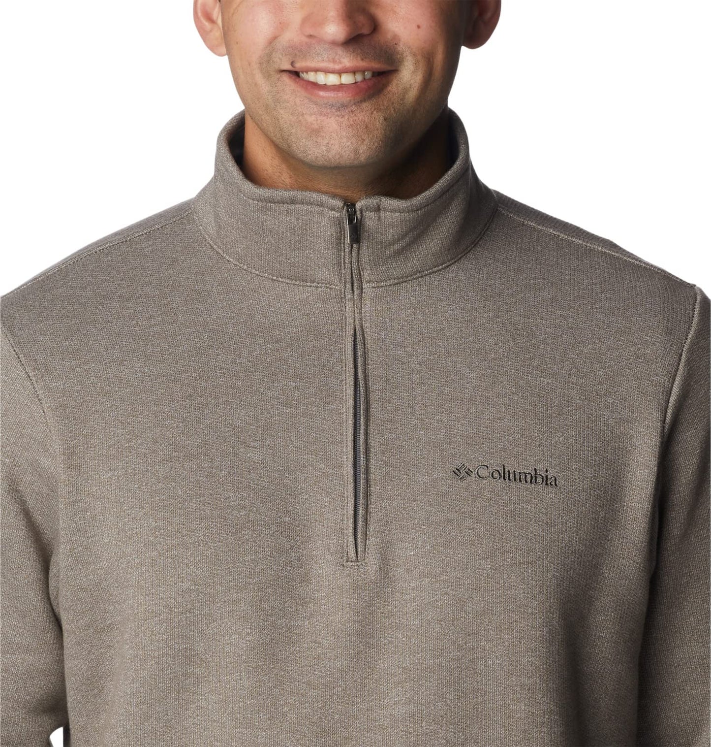 Columbia Men's Great Hart Mountain III Half Zip, Boulder Heather, 4X Tall
