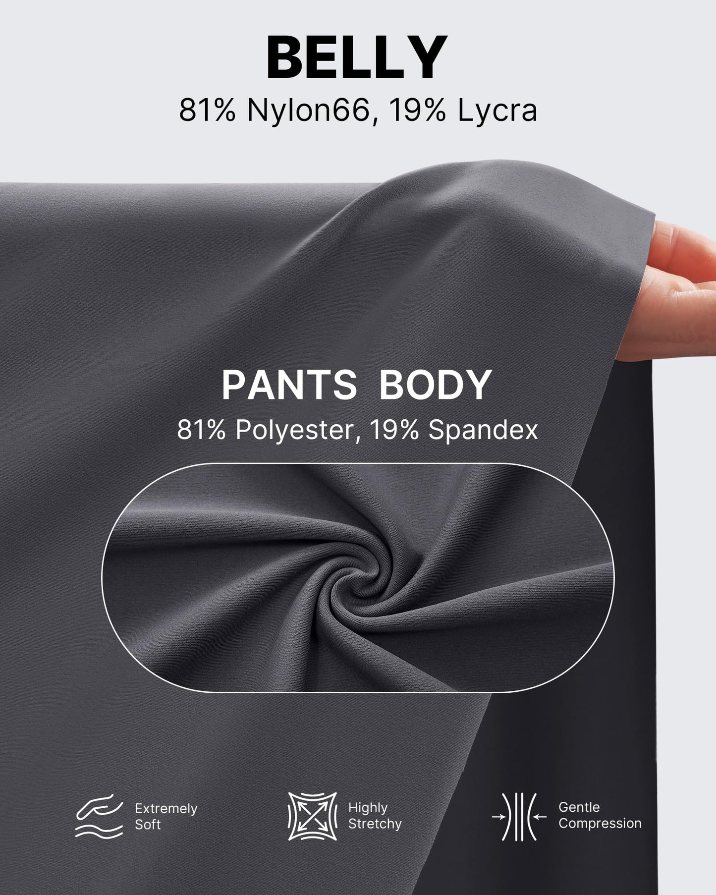 G4Free Maternity Work Pants Stretchy Yoga Pants with Pockets Winter Pregnancy High Waist Straight Leg Outfits(Dark Gray,XS,32")