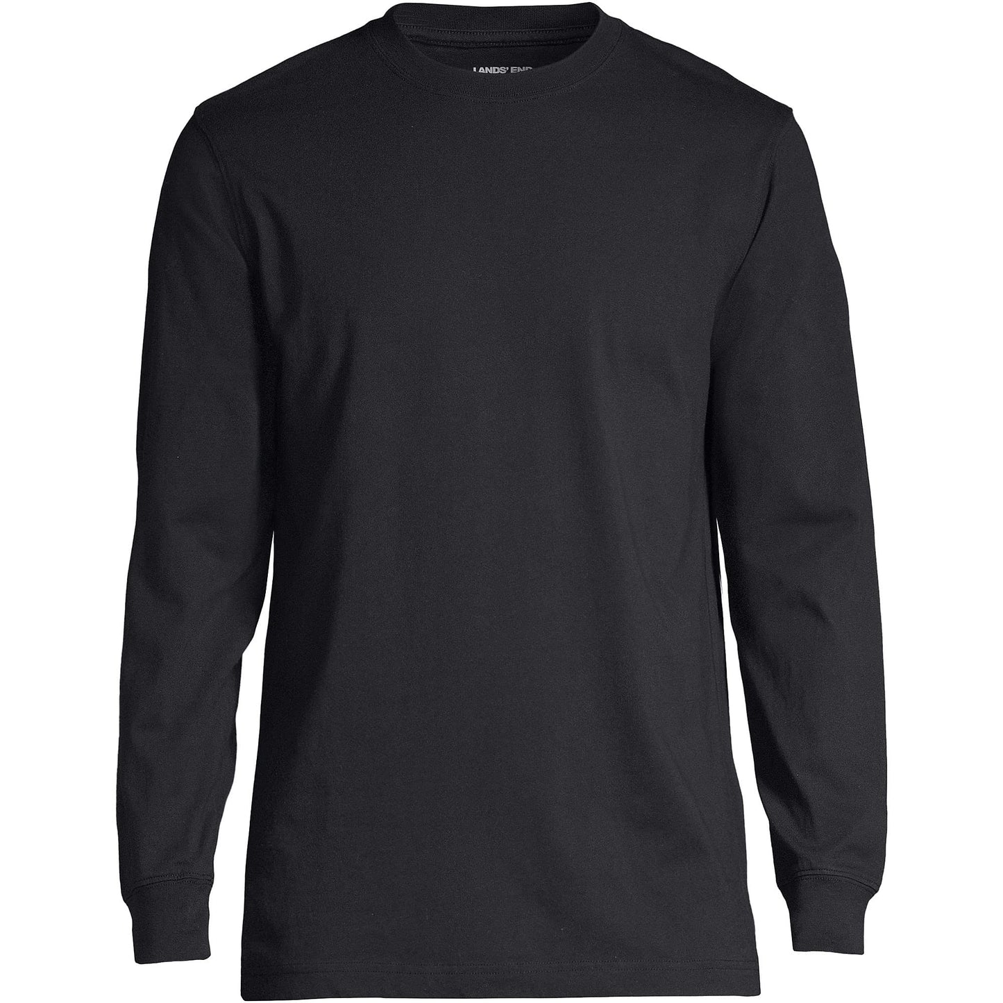 Lands' End Mens Long Sleeve Super-T Tee Black Tall X-Large