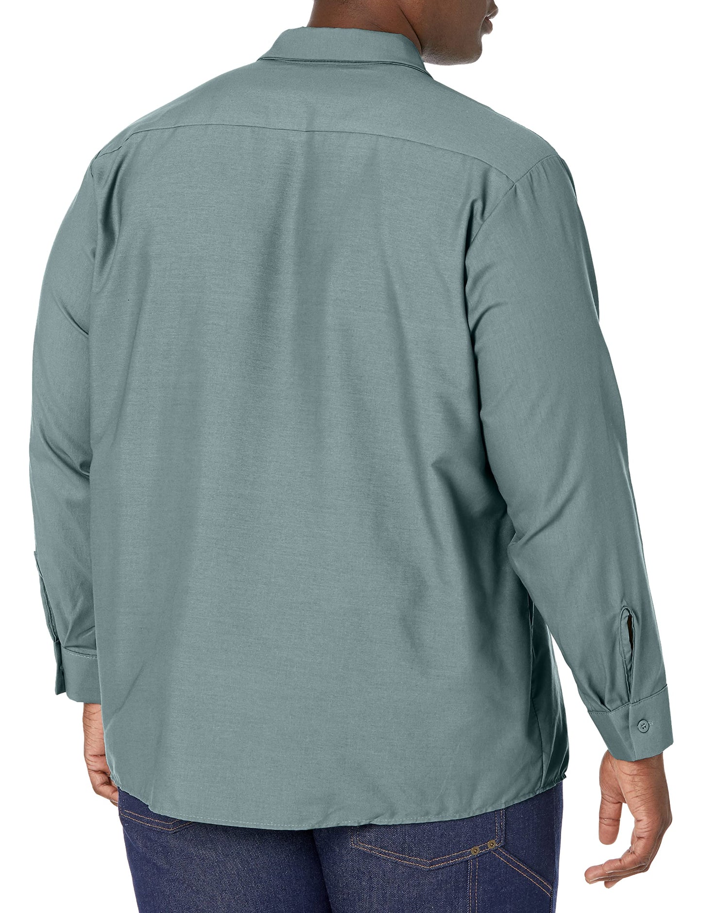 Red Kap Men's Size Industrial Work Shirt, Regular Fit, Long Sleeve, Light Green, X-Large/Tall