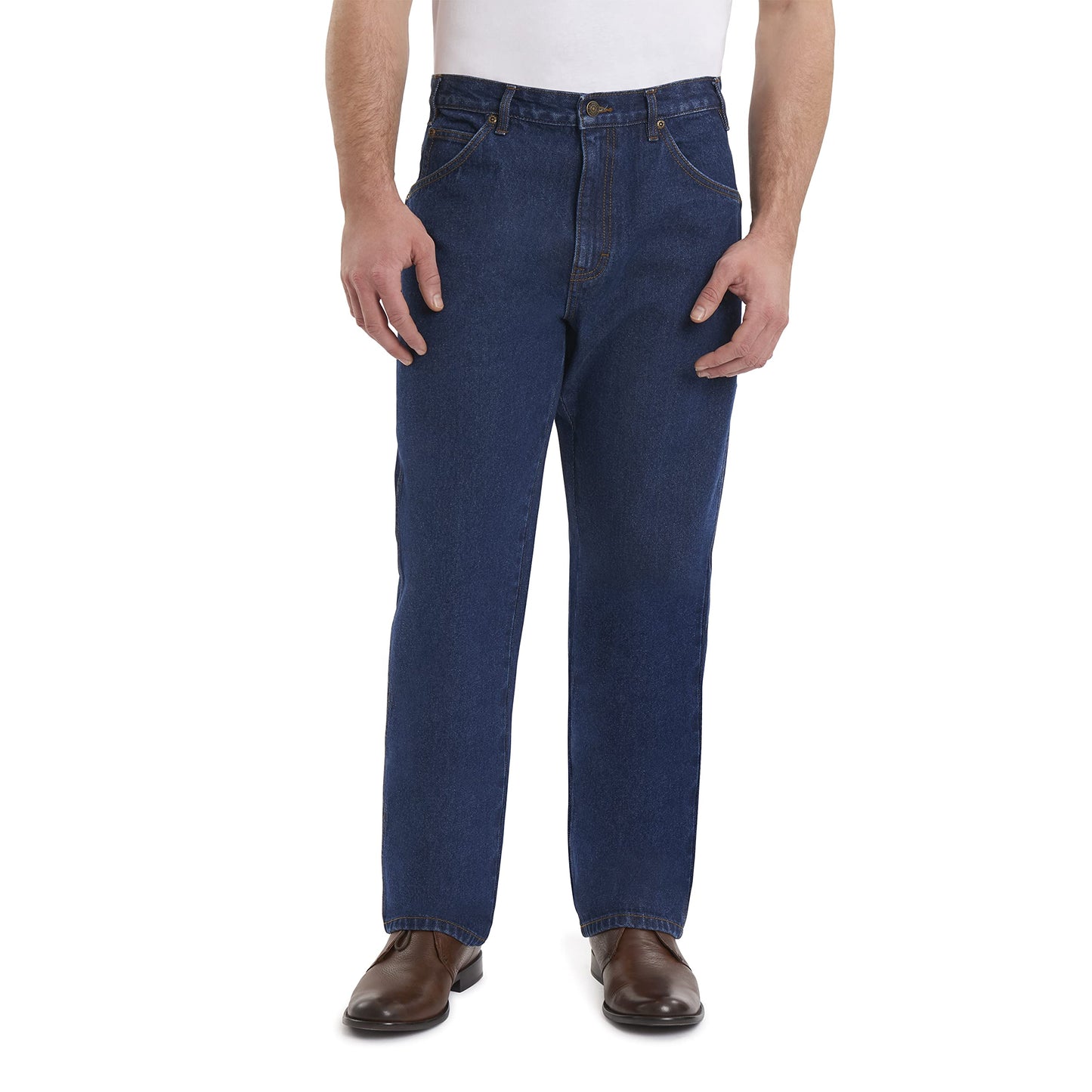 Rivets Supply & Company Men's Workwear Rugged Straight Fit, Rinse Wash, 34W x 36L