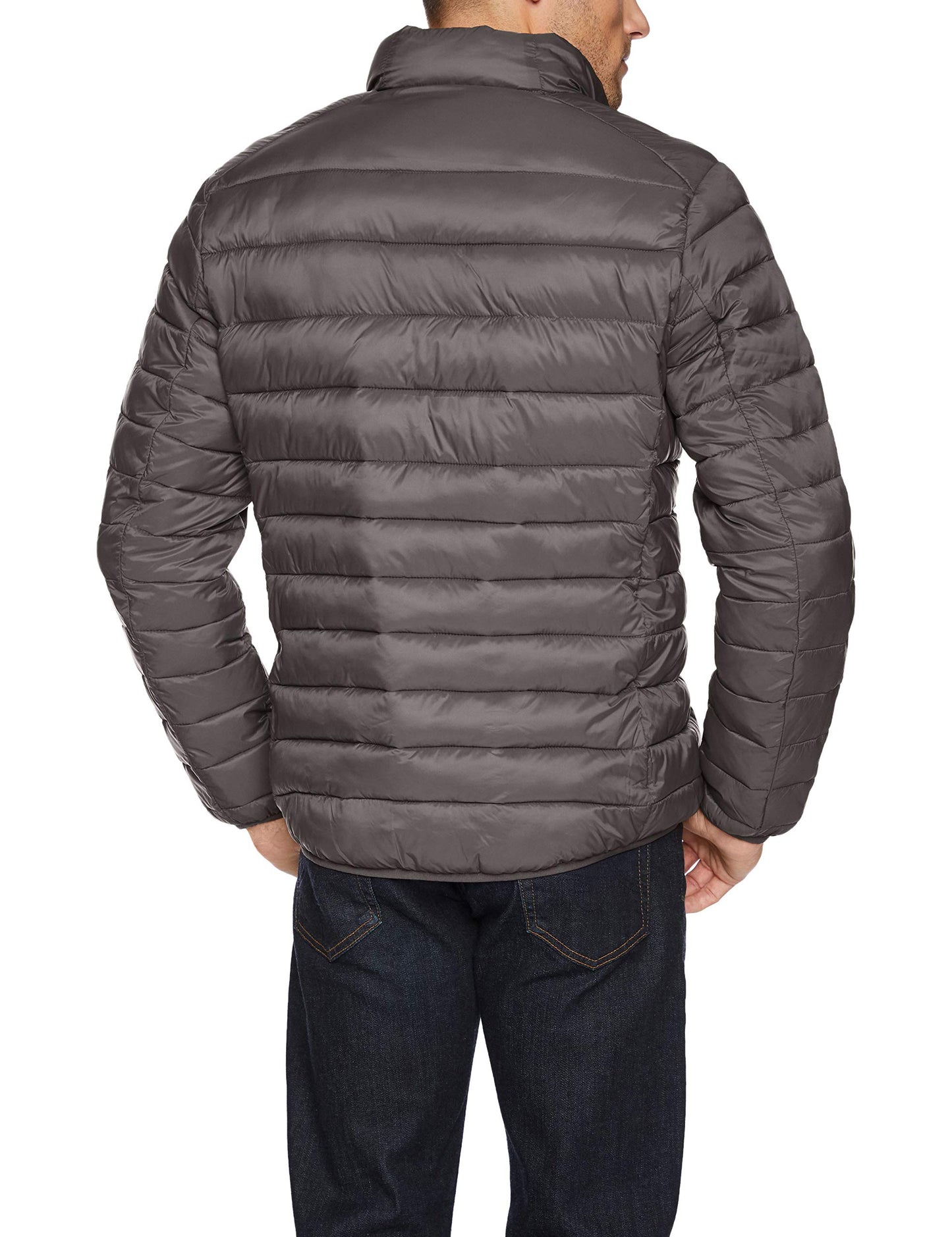 Amazon Essentials Men's Packable Lightweight Water-Resistant Puffer Jacket (Available in Big & Tall), Grey, 3X-Large Big Tall