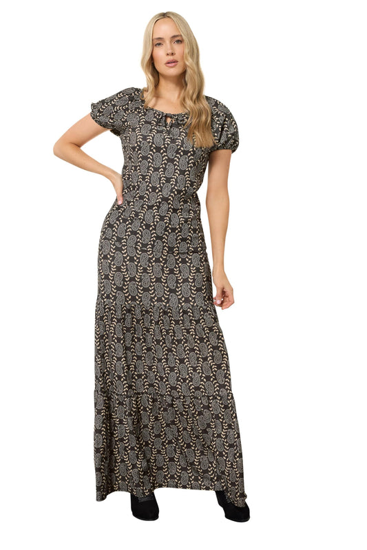 Long Tall Sally LTS Tall Geometric Tie Front Top Black 18-20