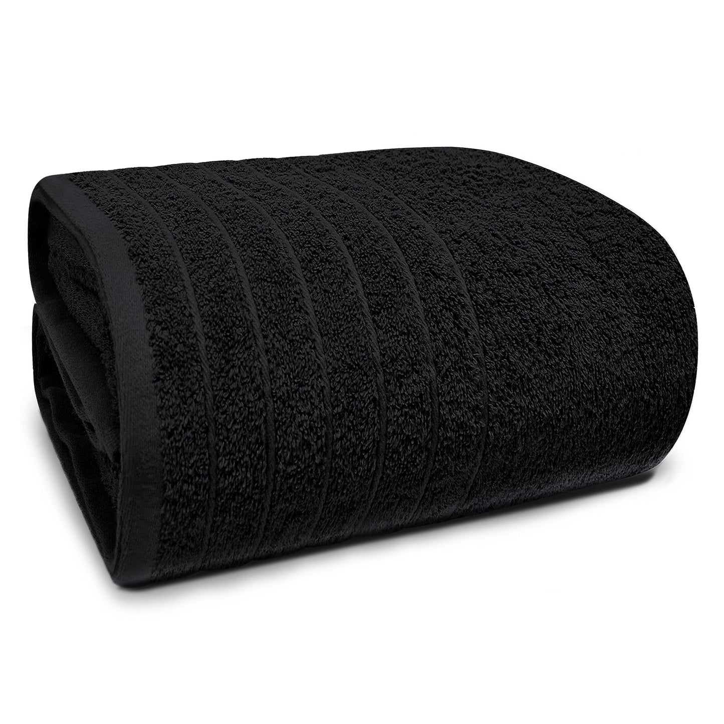 Tens Towels Pack of 1 Jumbo Bath Sheet 40 x 80 Inches, Extra Large & Light Weight, Quicker to Dry, 100% Cotton, Super Soft & Absorbent, Perfect to Wrap Yourself in, Black