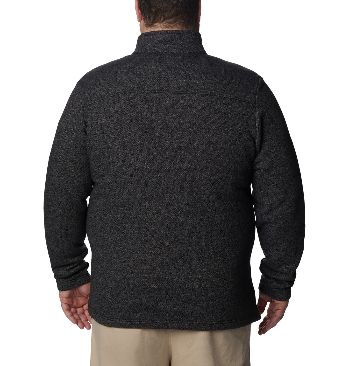 Columbia Men's Great Hart Mountain III Half Zip, Black Heather, Large Tall