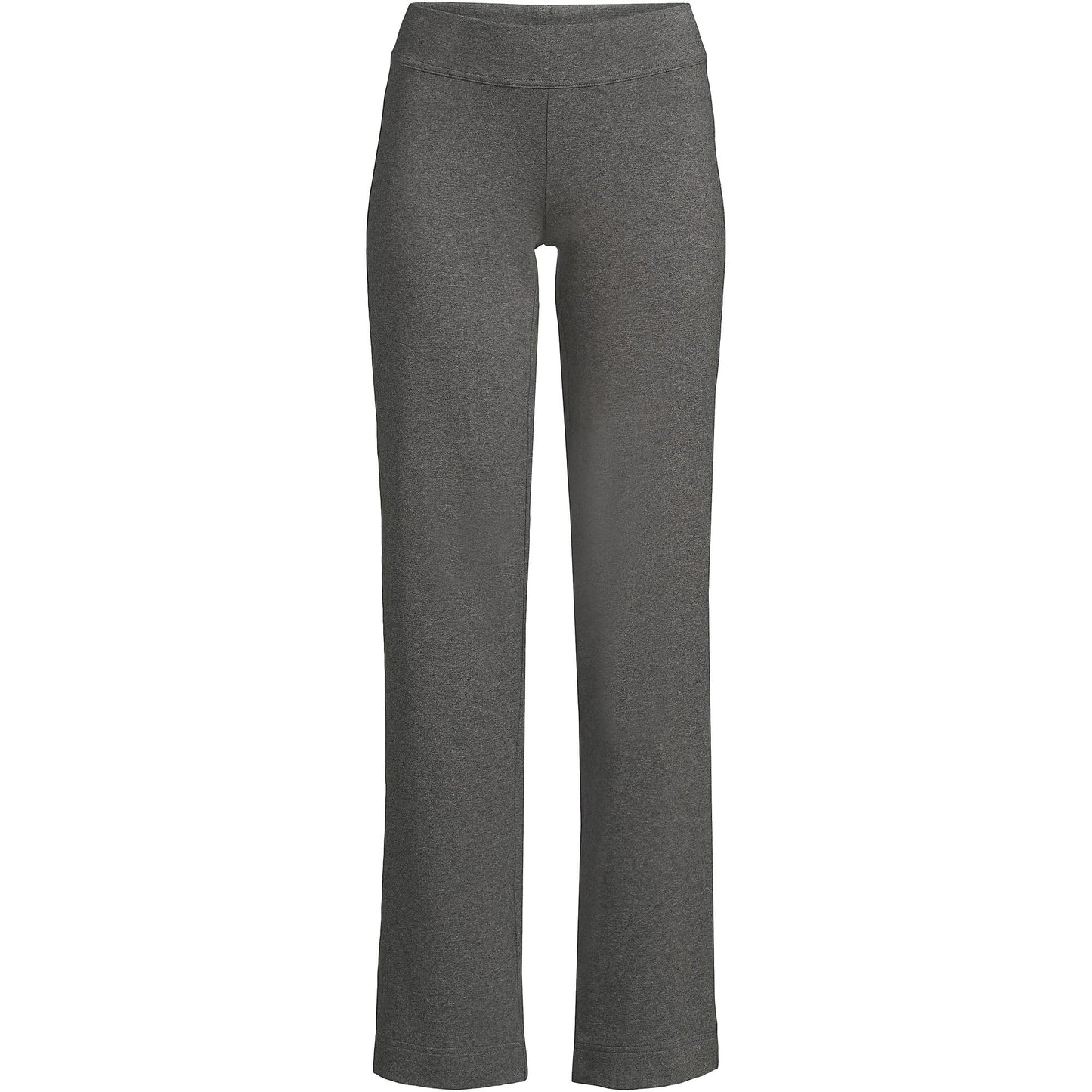 Lands' End Womens Starfish Straight Pants Charcoal Heather Tall Medium