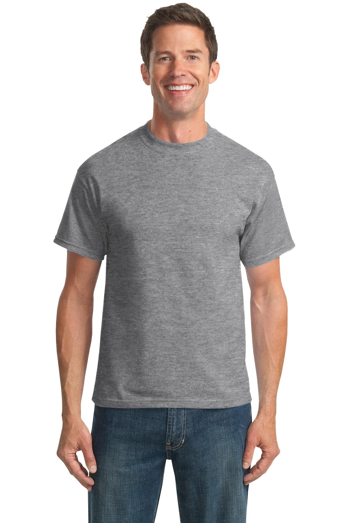 Port & Company Men's Tall 50/50 Cotton/Poly T Shirts 3XLT Athletic Heather