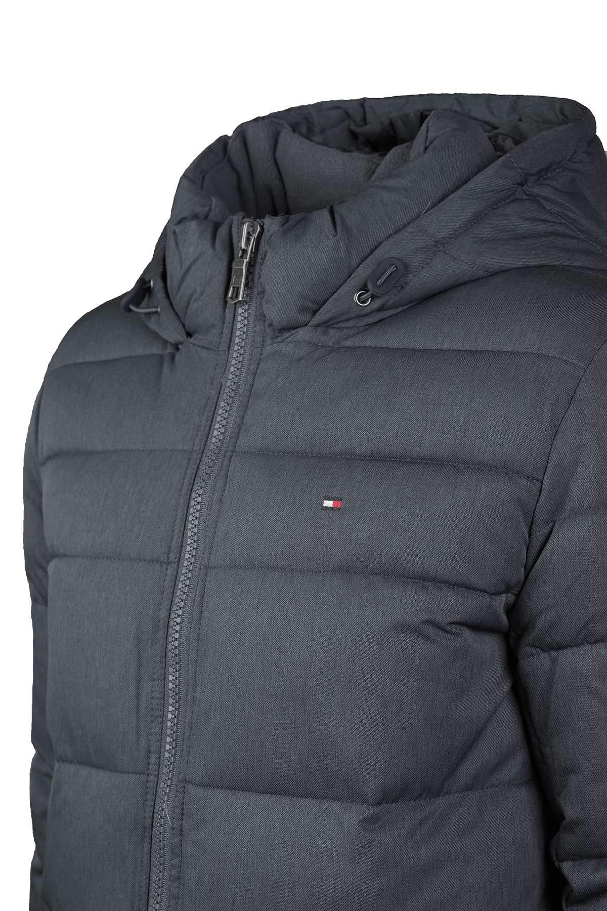 Tommy Hilfiger Men's Classic Hooded Puffer Jacket (Standard and Big & Tall), heather navy, 3X-Large Tall