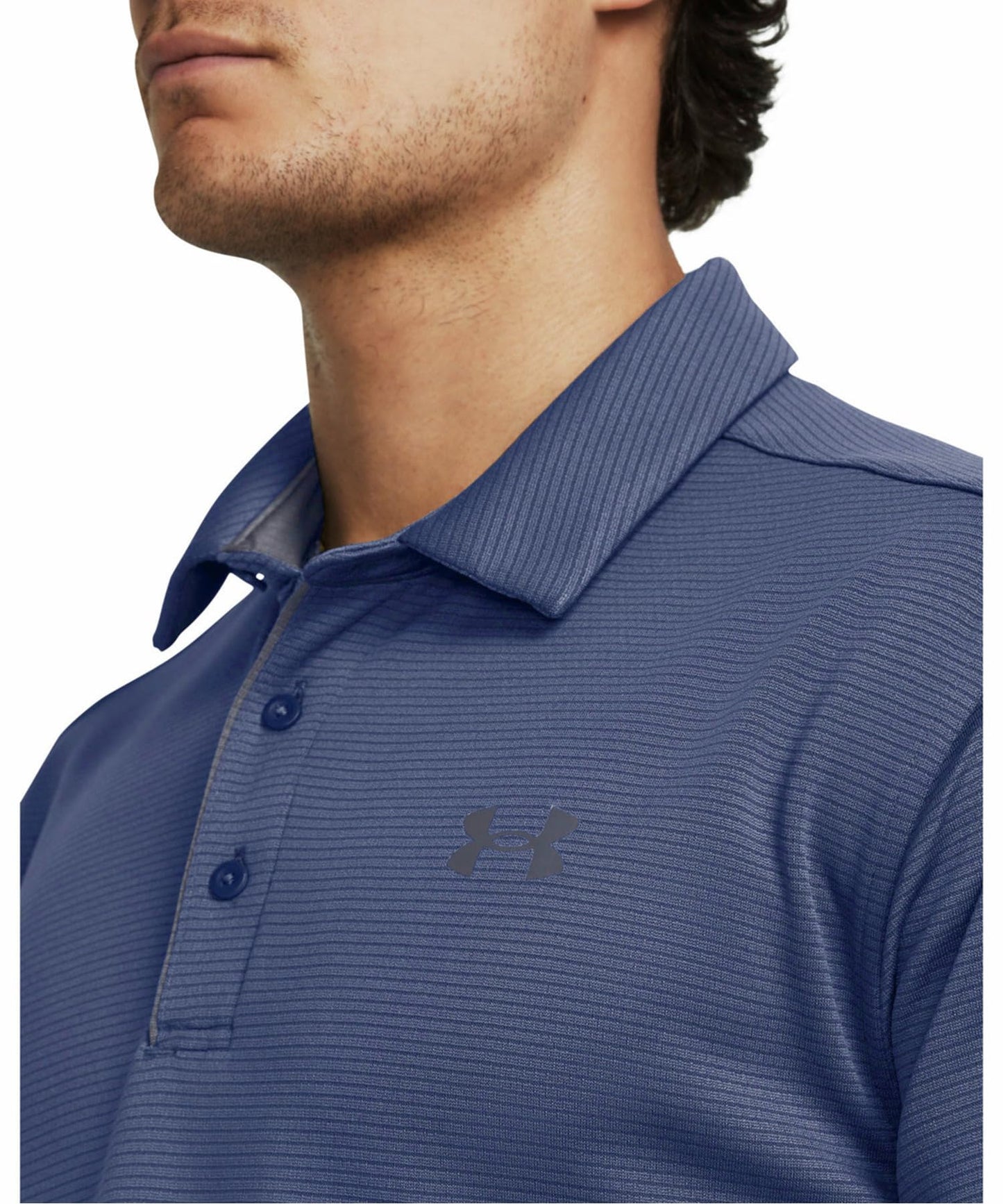 Under Armour Men's Tech Golf Polo, (045) Downpour Gray / / Pitch Gray, Medium Tall