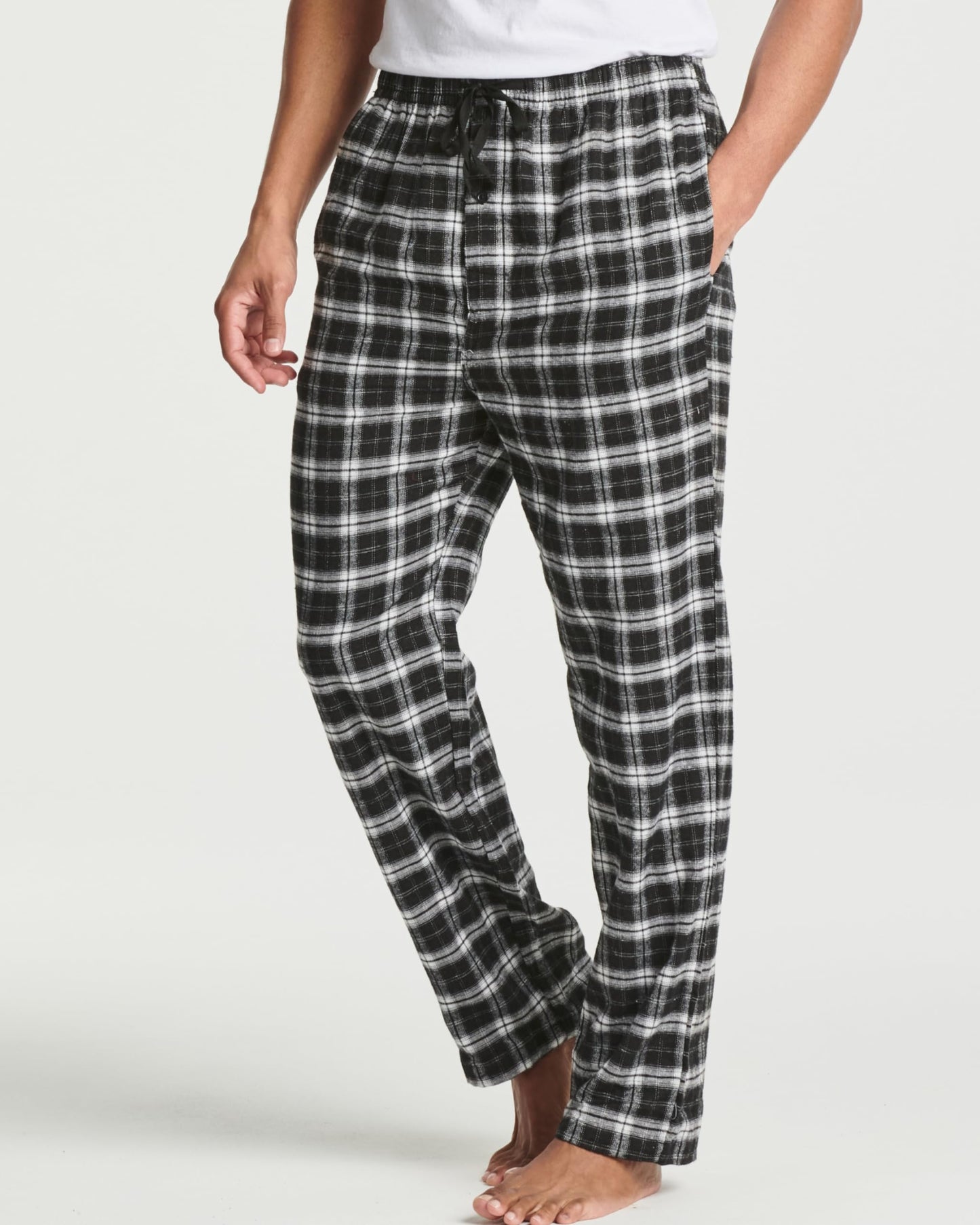 Real Essentials 3 Pack Mens Big & Tall King Size Pajama Pants Cotton Soft Pajamas Men Flannel Bottoms Fleece Buffalo Plaid Pj Lounge Pants Sleepwear Pijamas Hombres Woven - Set 7, 5x Tall