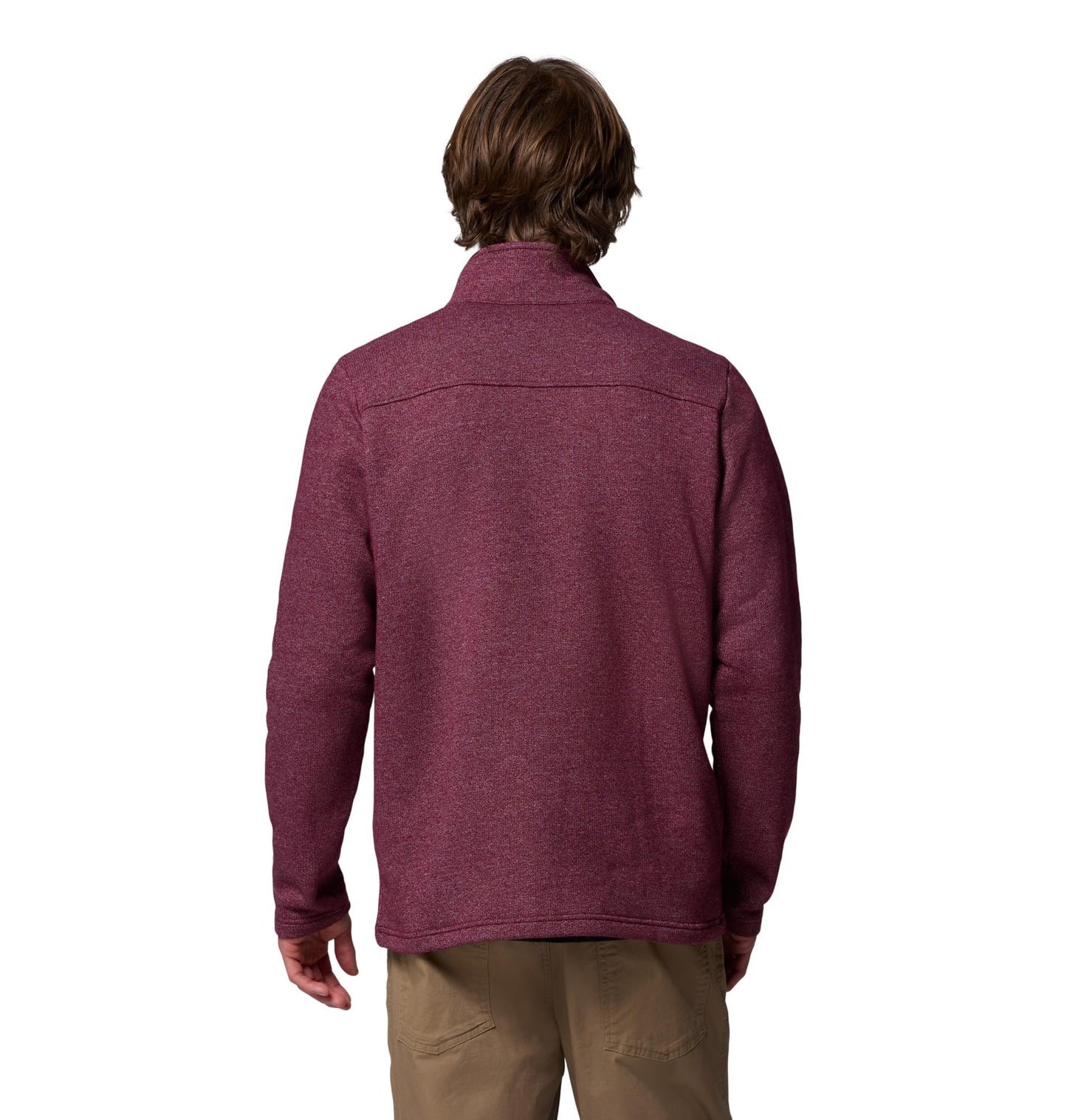 Columbia Mens Great Hart Mountain III Half Zip Pullover Jacket, Rich Wine Heather, Large Tall